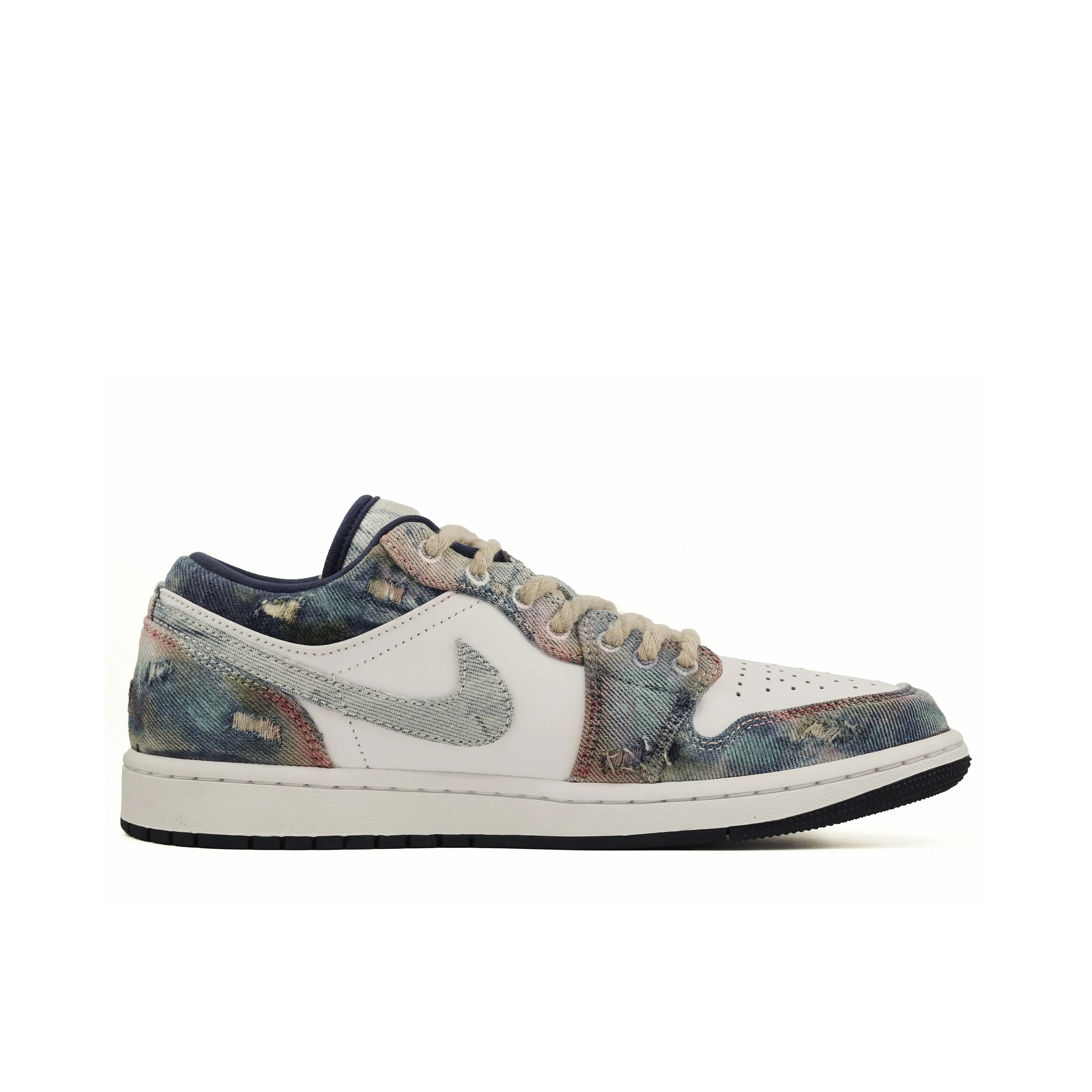 [Custom Doomsday Battleground] Air Jordan Low - Top Skateboarding Shoes Unisex Denim Style