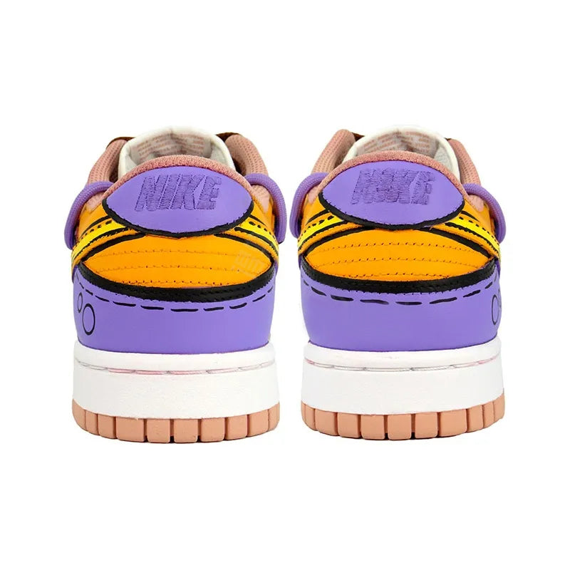 [Custom Radioactive Shark] Dunk Skateboarding Shoes Unisex Yellow/Purple/Green