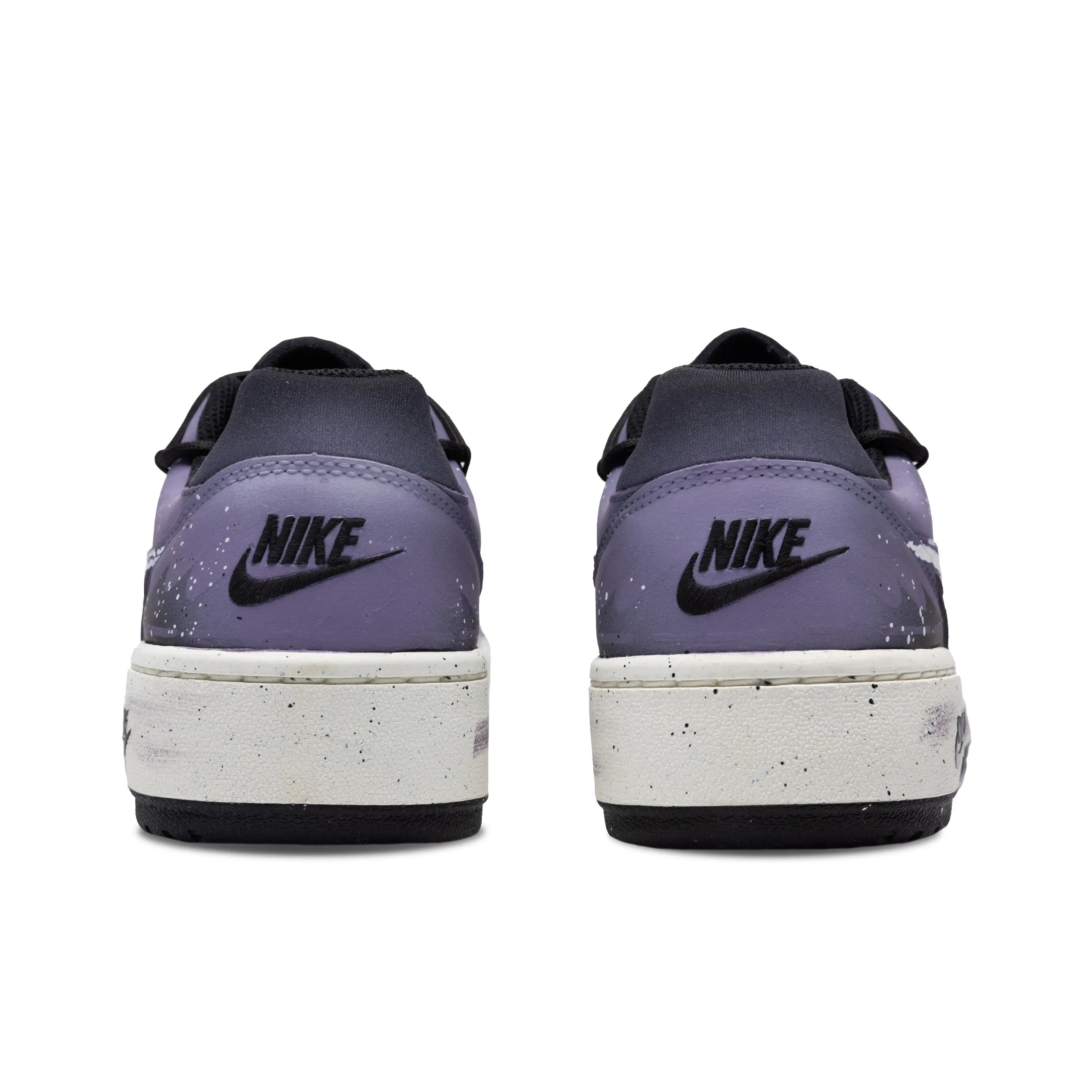 [Custom Backlit Flight] Full Force Purple Ink Graffiti Skateboarding Shoes Unisex