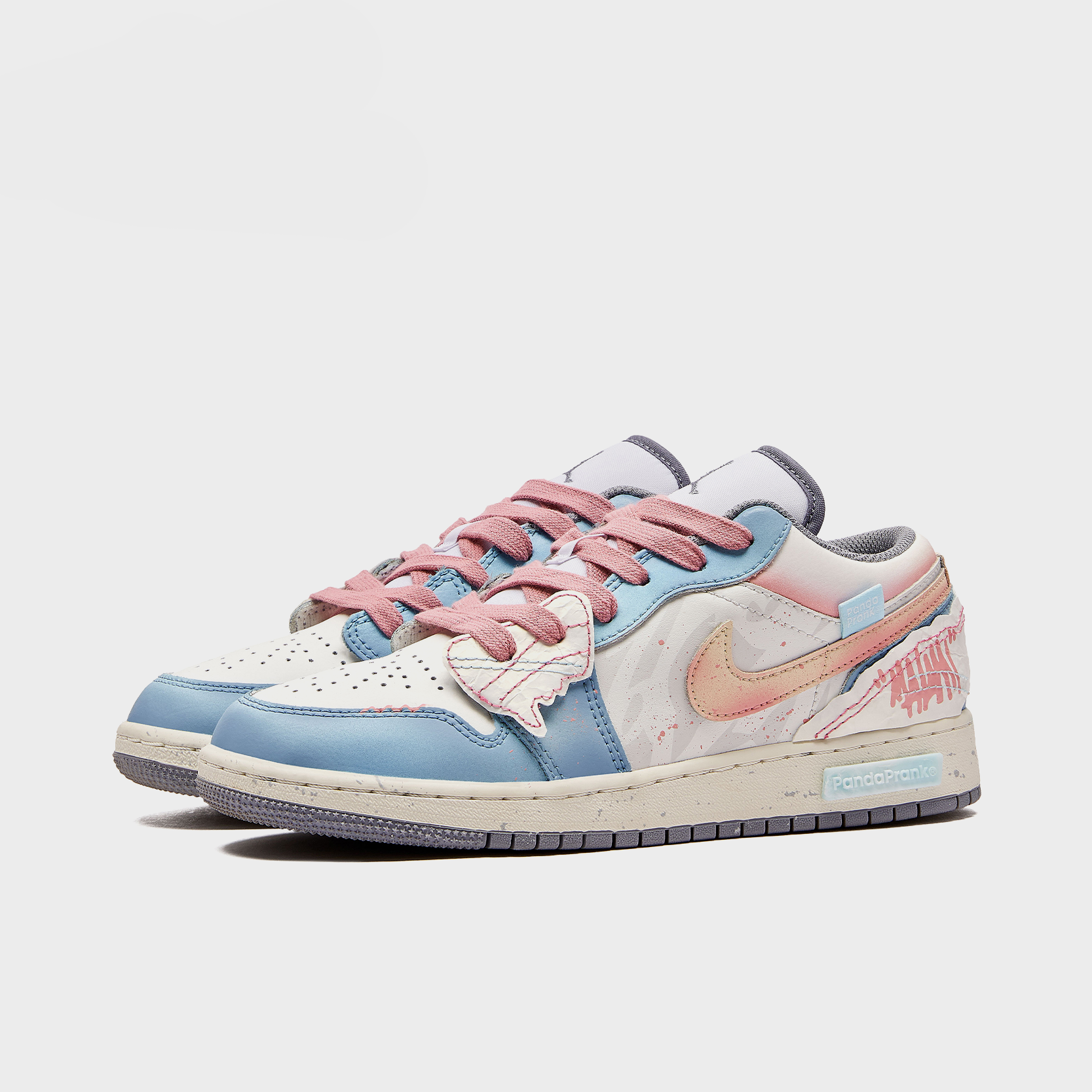 Pink Wave - Women's Jordan 1 Low Custom