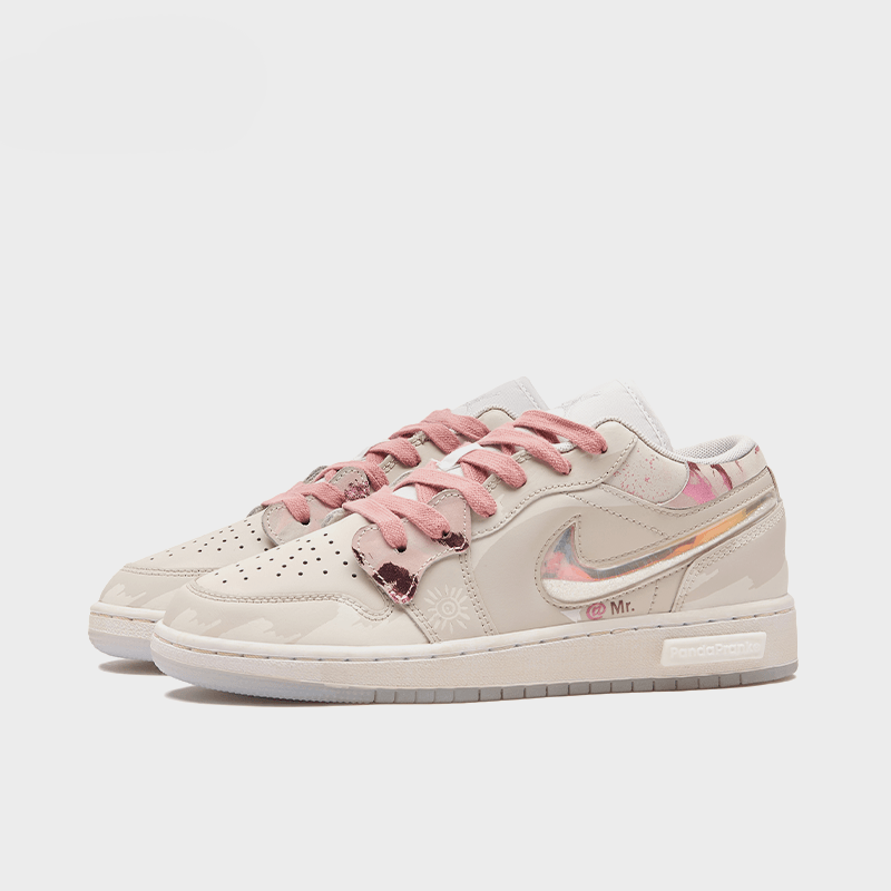 Pink Flower Fall - Women's Jordan 1 Low Custom