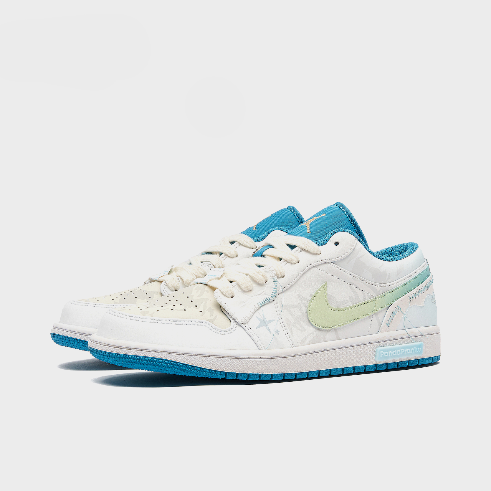 Blue Ripples - Men's Jordan 1 Low Custom