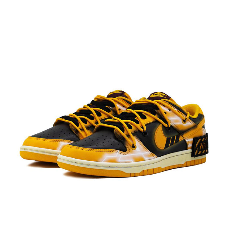 [Custom Yellow Warning] Dunk Low Skateboard Shoes Unisex Yellow