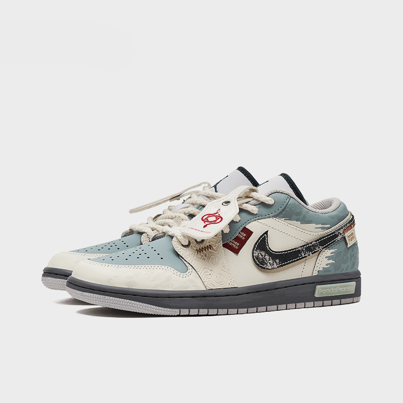 Auspicious Green - Men's Jordan 1 Low Custom