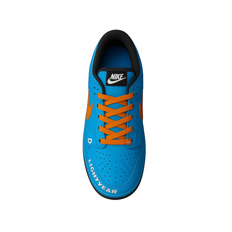 [Custom Dinoco X Cars] Dunk Skateboarding Shoes Unisex Low-top Blue/Orange