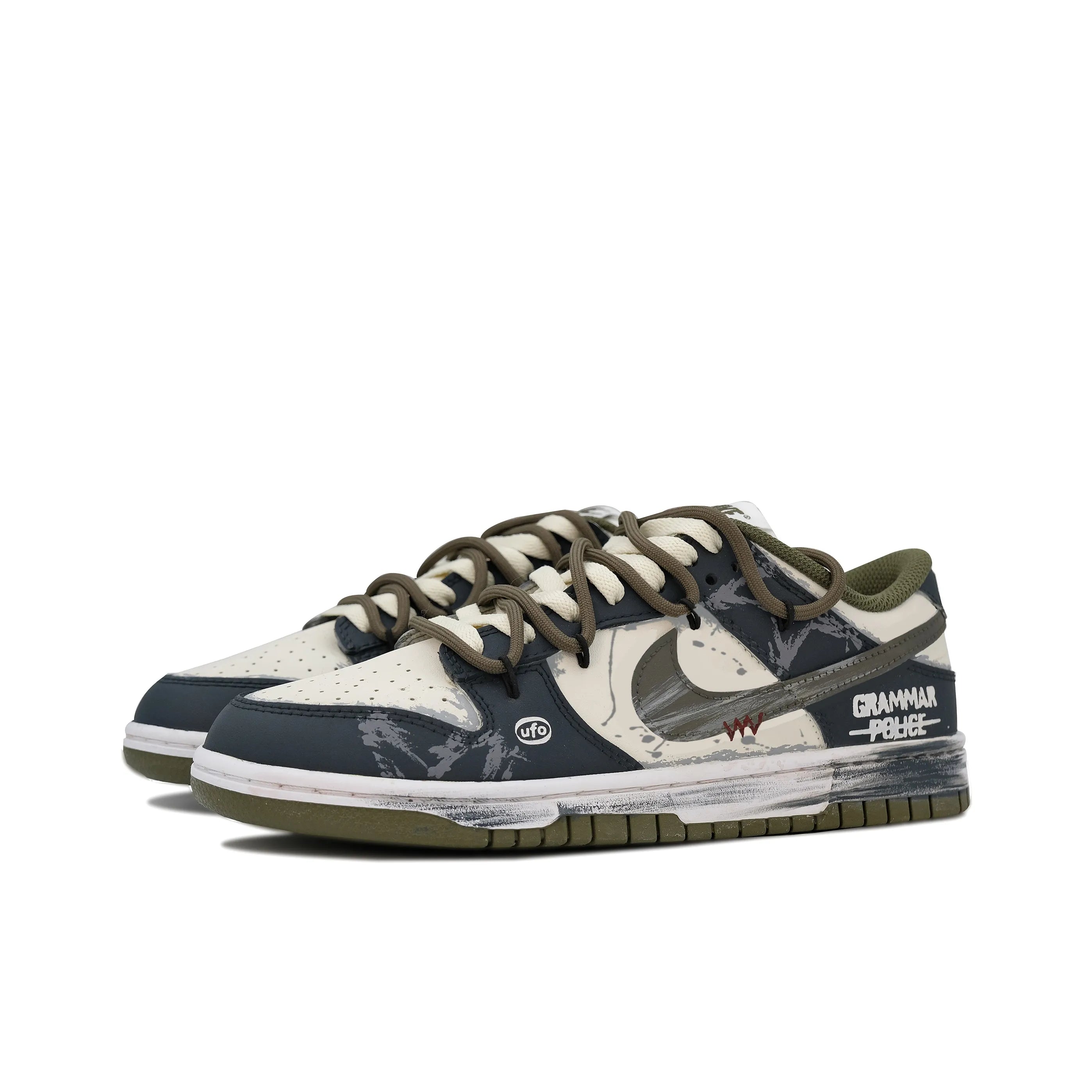 [Custom Mottled Cosmos] Dunk Skateboarding Shoes Unisex Blue/Gray