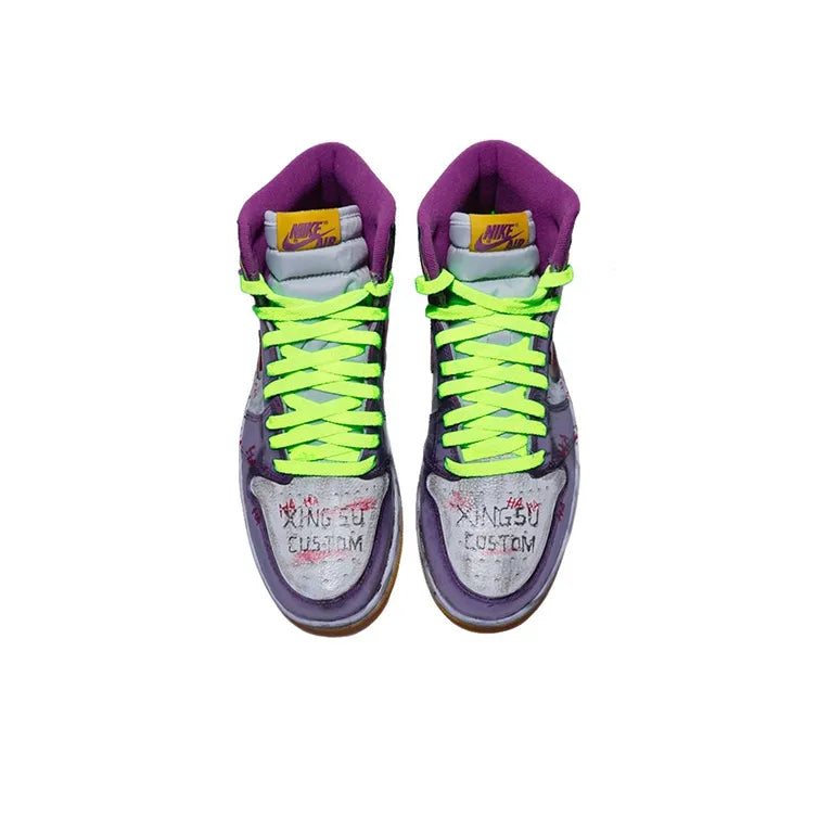 [Custom Joker Hand-paint] Air Jordan 1 Retro High OG Top Unisex Skateboarding Shoes