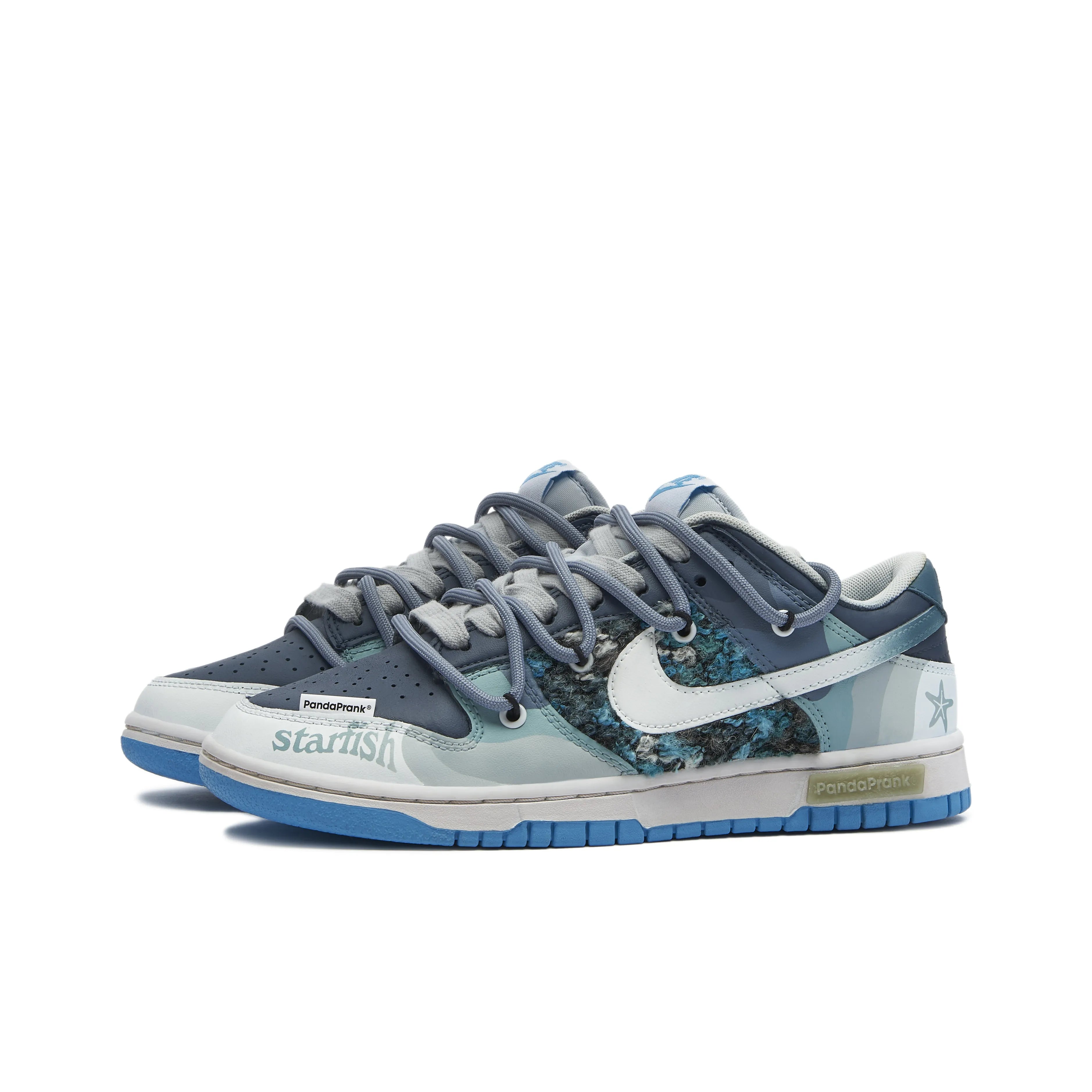 [Custom Marine Conservation: Marine Plankton] Dunk Low Skateboard Shoes Unisex Blue
