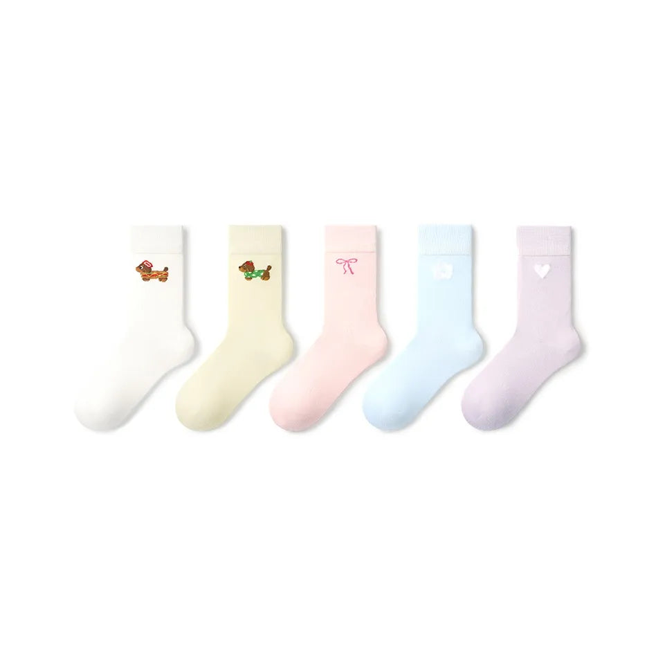 Women's Cotton Sports Socks - 5A Antibacterial Thin Odor, Control Moisture-Wicking Crew Socks (Multi-Pack)