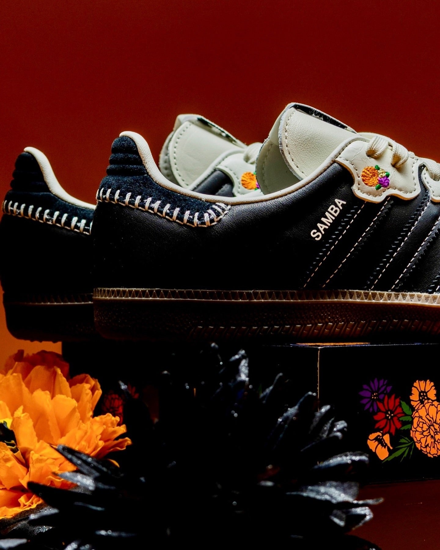 [Custom Day of the Dead - Gift For Couple/Bestie] originals SAMBA OG Low Top Halloween Series Black/White
