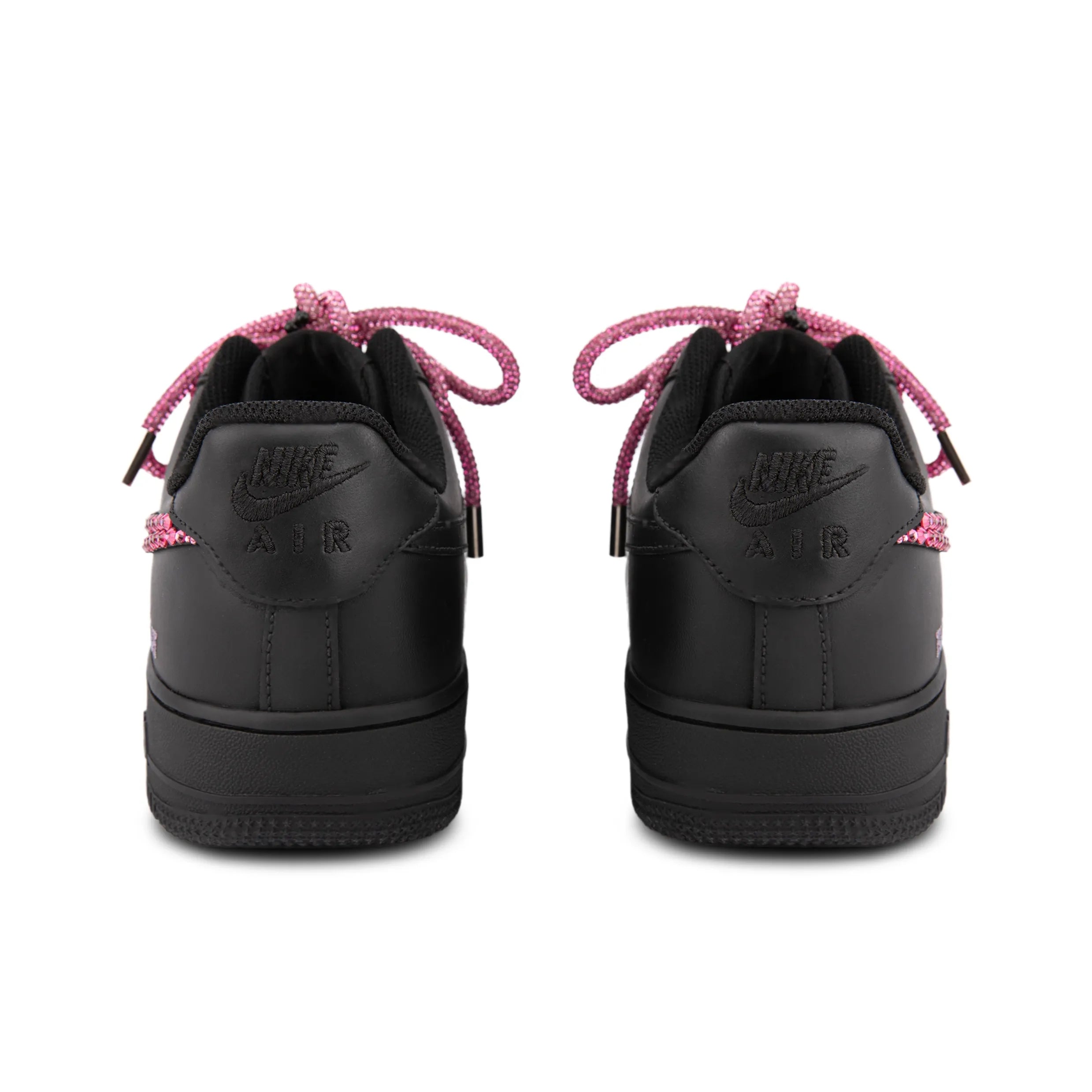 [Customized Diamond Alliance] Air Force 1 Low-top Shoes Unisex Blcak With Diamond Decoration