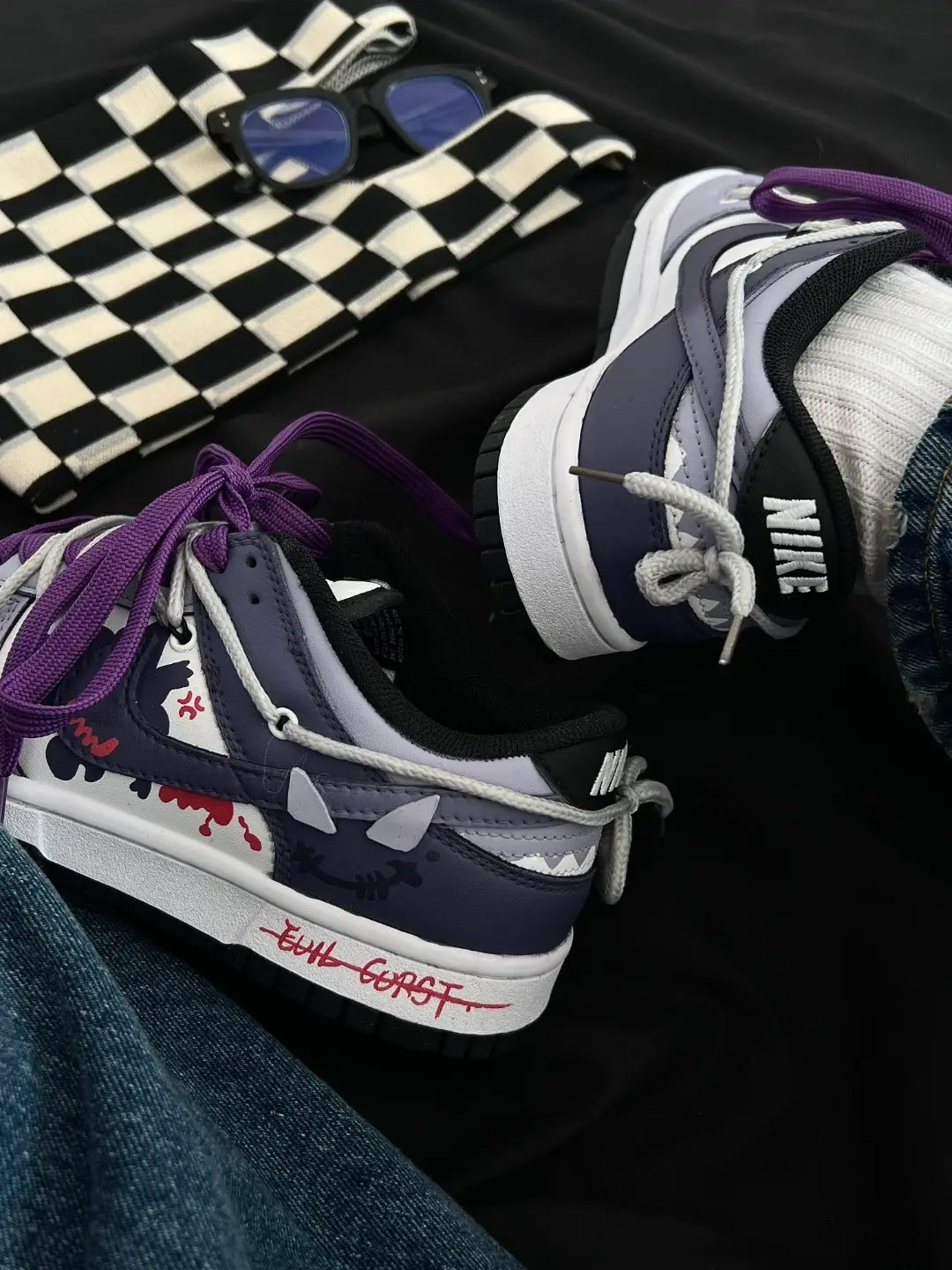 [Custom Women's black tea Star Ice S-BOX]  Dunk Skateboarding Shoes Women's