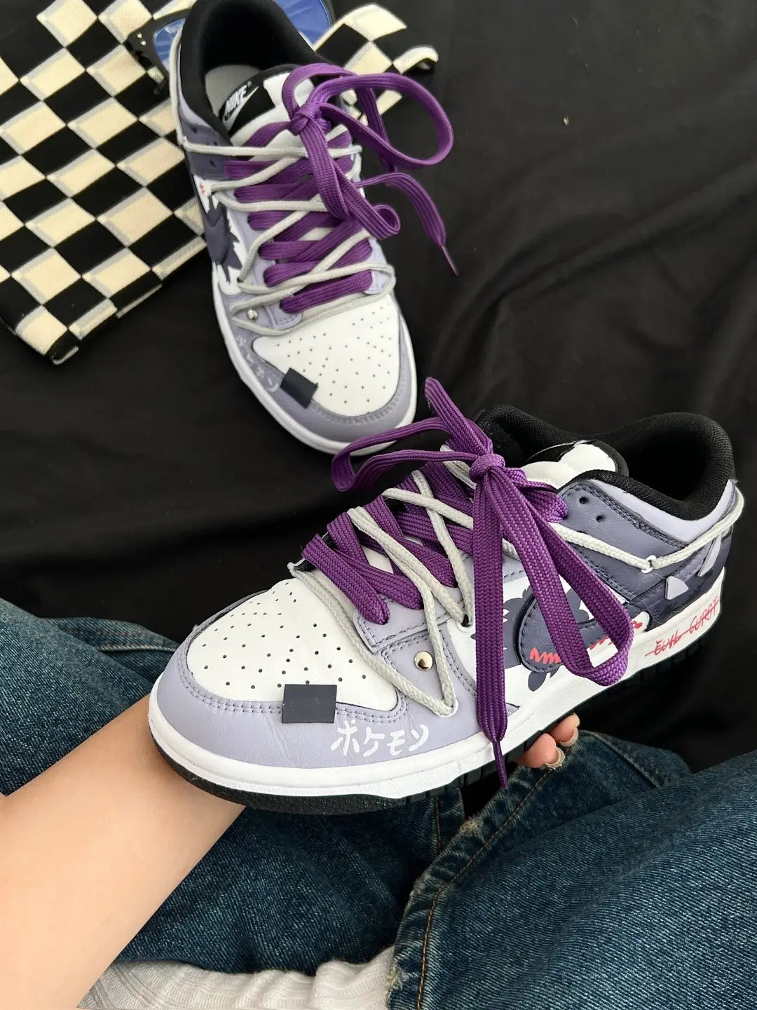 [Custom Women's black tea Star Ice S-BOX]  Dunk Skateboarding Shoes Women's