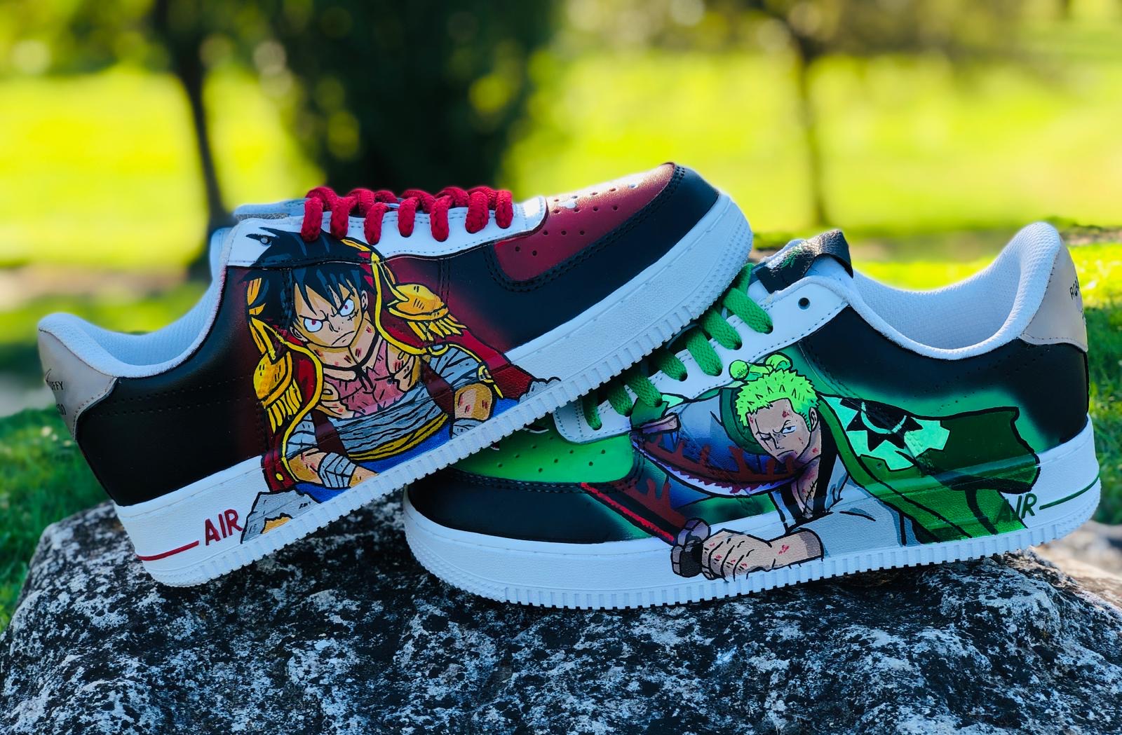 [Custom Luffy Vs Zoro One Piece ] Air Force 1 Skateboarding Shoes Unisex