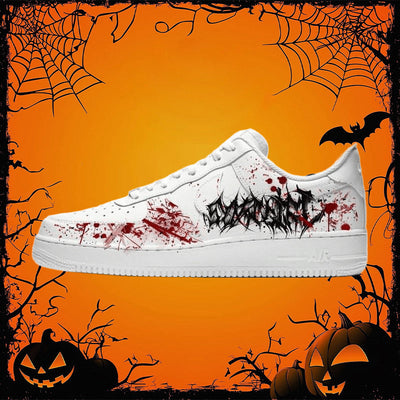 [Custom Red restricted area]  Air Force 1 Kids' Skateboarding Shoes Grade School