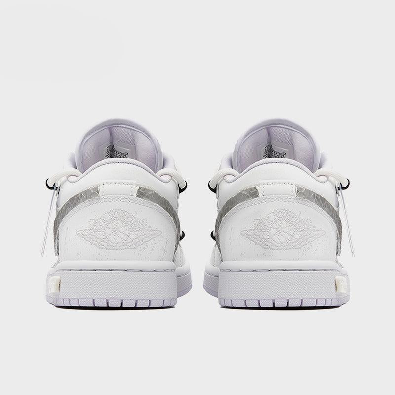 White Taboo - Women's Jordan 1 Low Custom