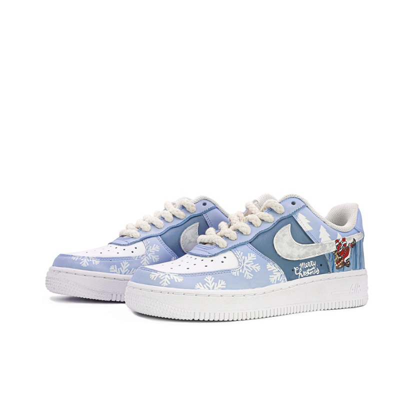 [Custom Frosty Christmas] Air Force 1 Skateboarding Shoes Unisex