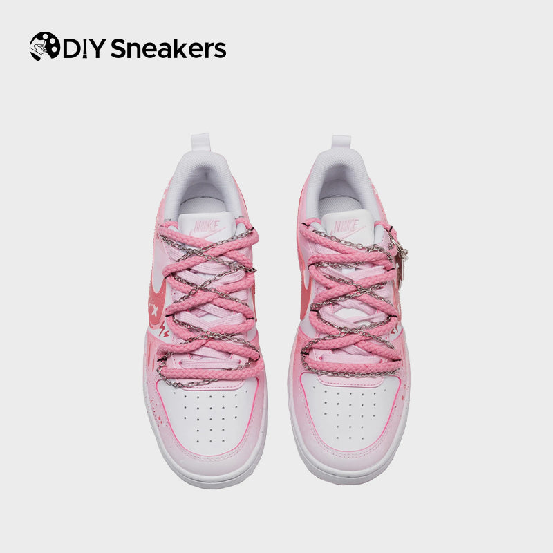 [Custom Peach Blossoms] Court Borough Skateboarding Shoes Unisex Four Color