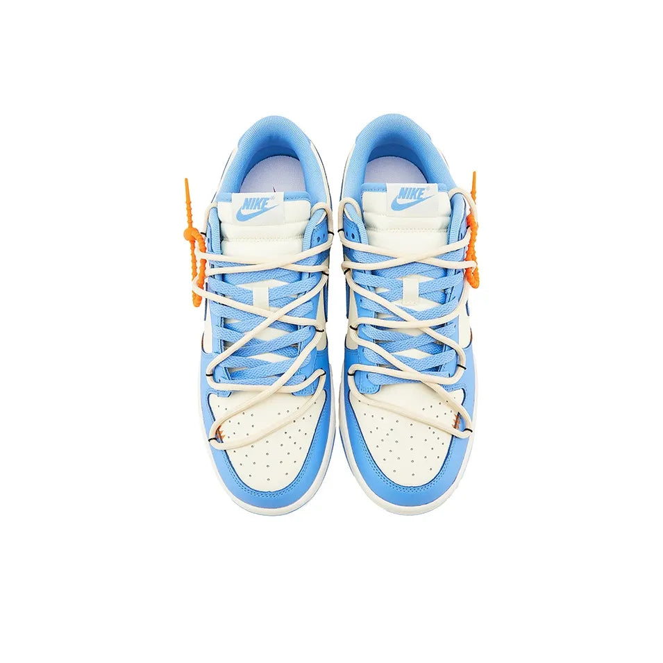 [Custom Blue-orange Alert] Dunk Skateboarding Shoes Unisex