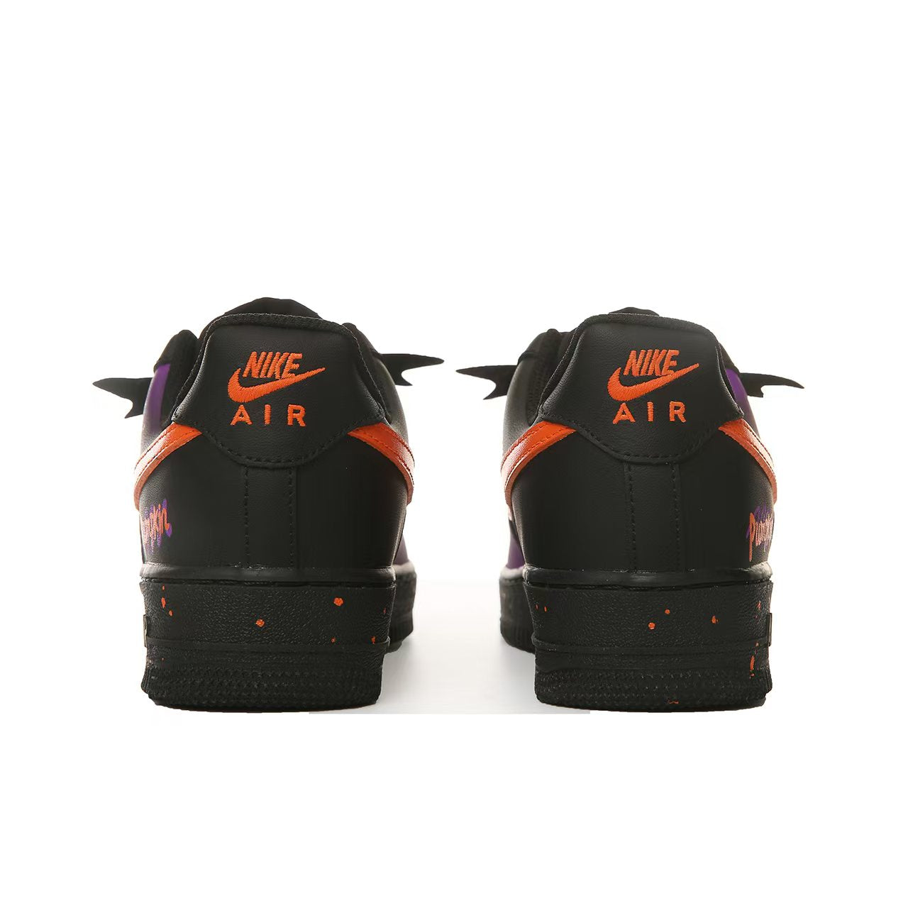 [Custom Ghost Party] Air Force 1 Low Skateboarding Shoes Unisex Black/Purple