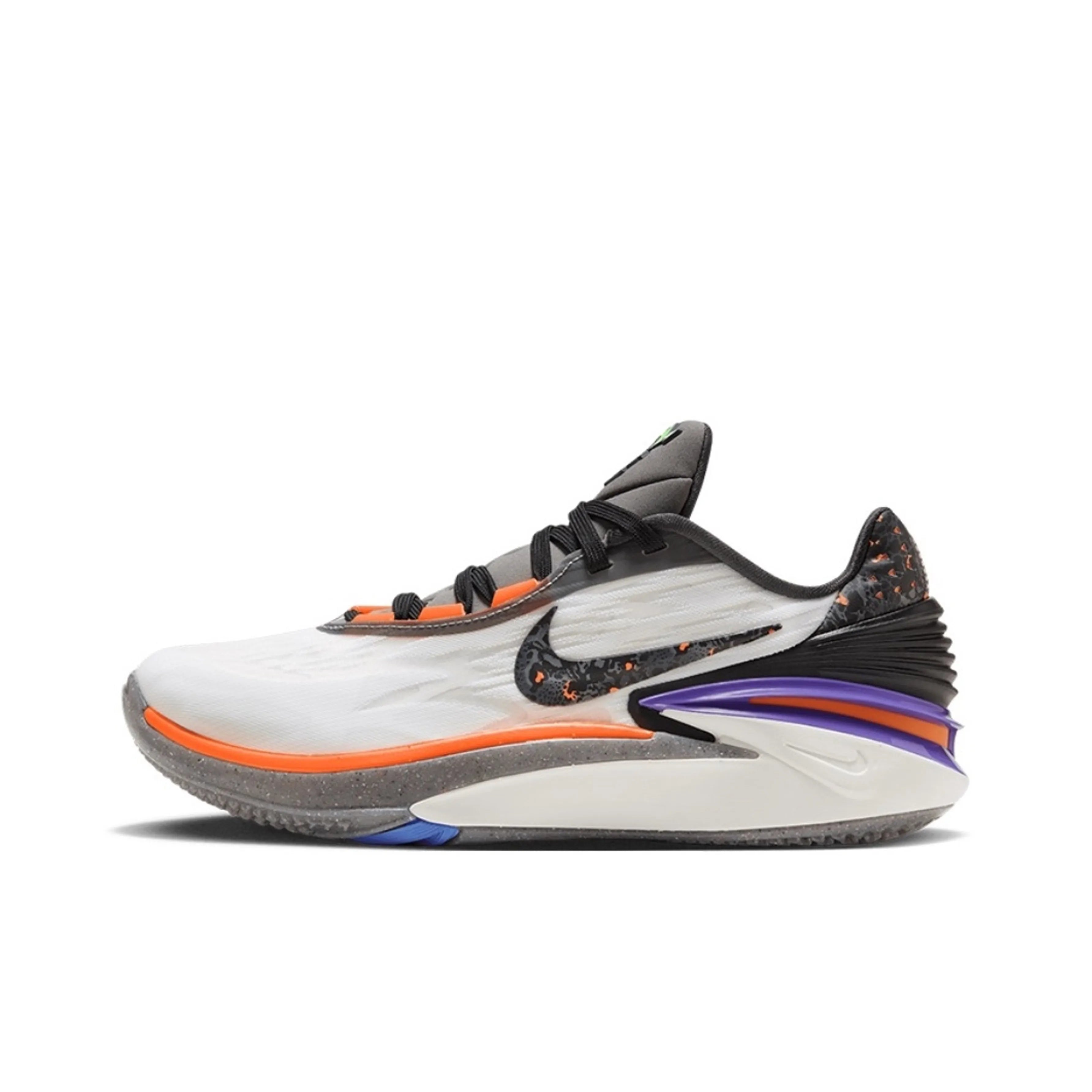 [Custom Godzilla Graffiti] Air Zoom G.T. Cut 2 Basketball Shoes Unisex Low-Top White/Black/Purple/Orange