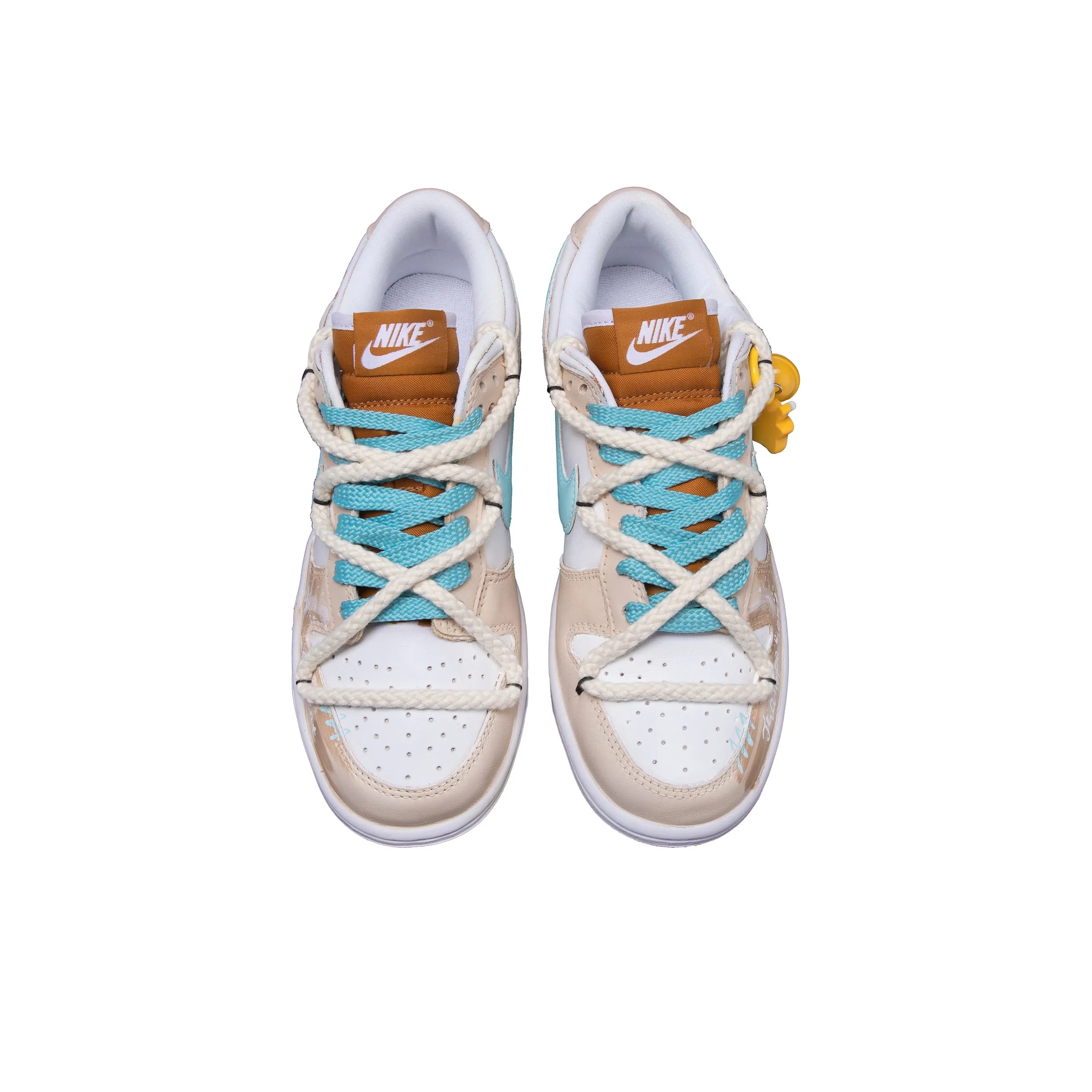 [Custom Orange Sugar Cubes] Dunk Skateboarding Shoes Unisex Low-top Orange/Blue