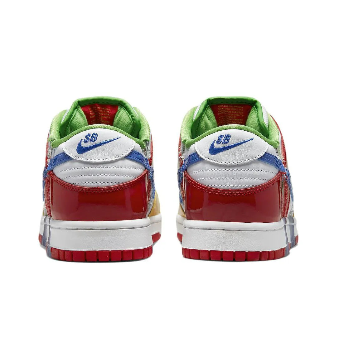 [Custom eBay x Dunk "Sandy Bodecker"] Dunk Low Skateboard Shoes Unisex Red/Yellow/Green/Blue
