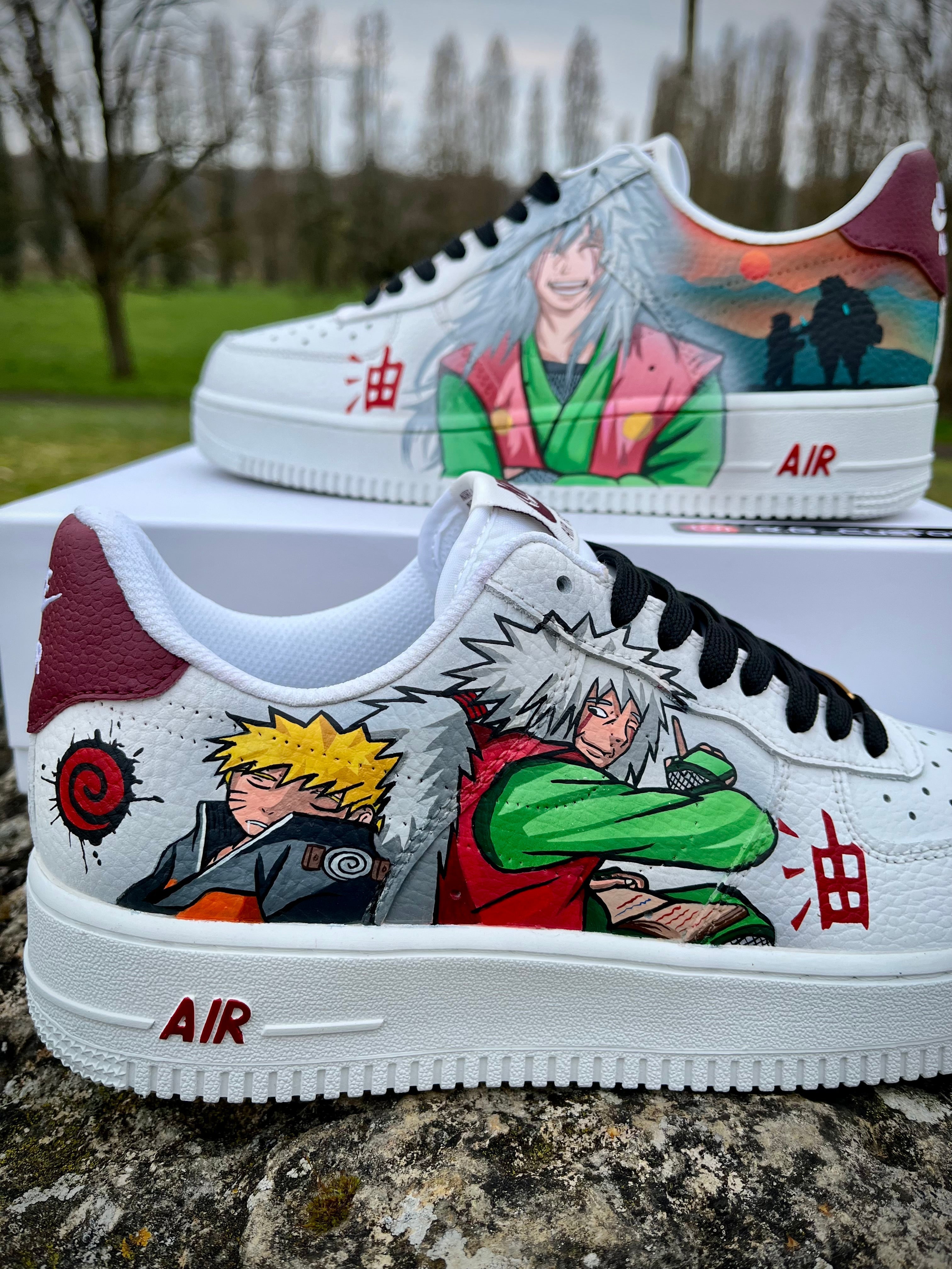 [Custom Naruto and Jiraiya] Air Force 1 Skateboarding Shoes Unisex