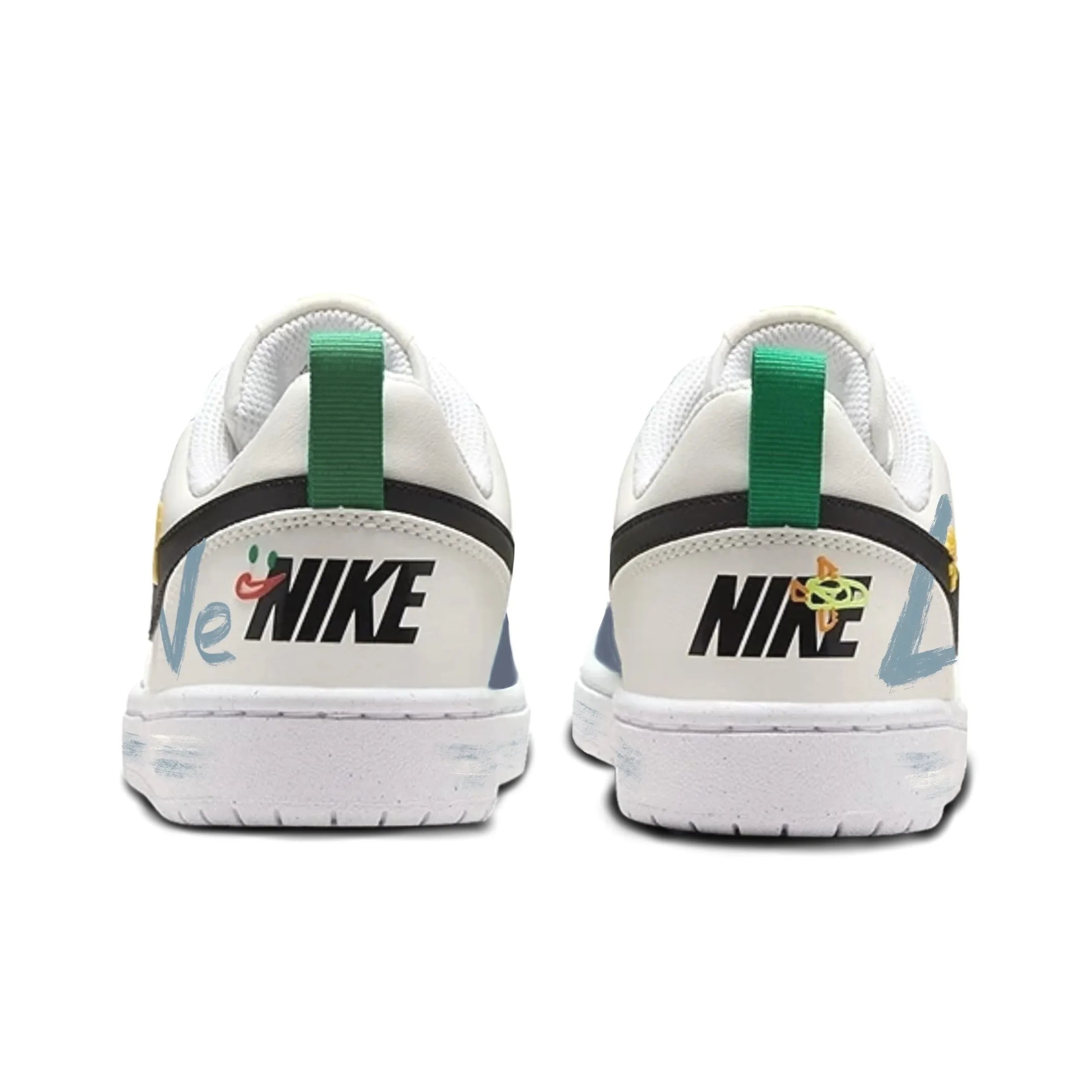 [Custom Unlimited Fun/Deep Sea Blue] Court Borough Skateboard Shoes For Children Unisex