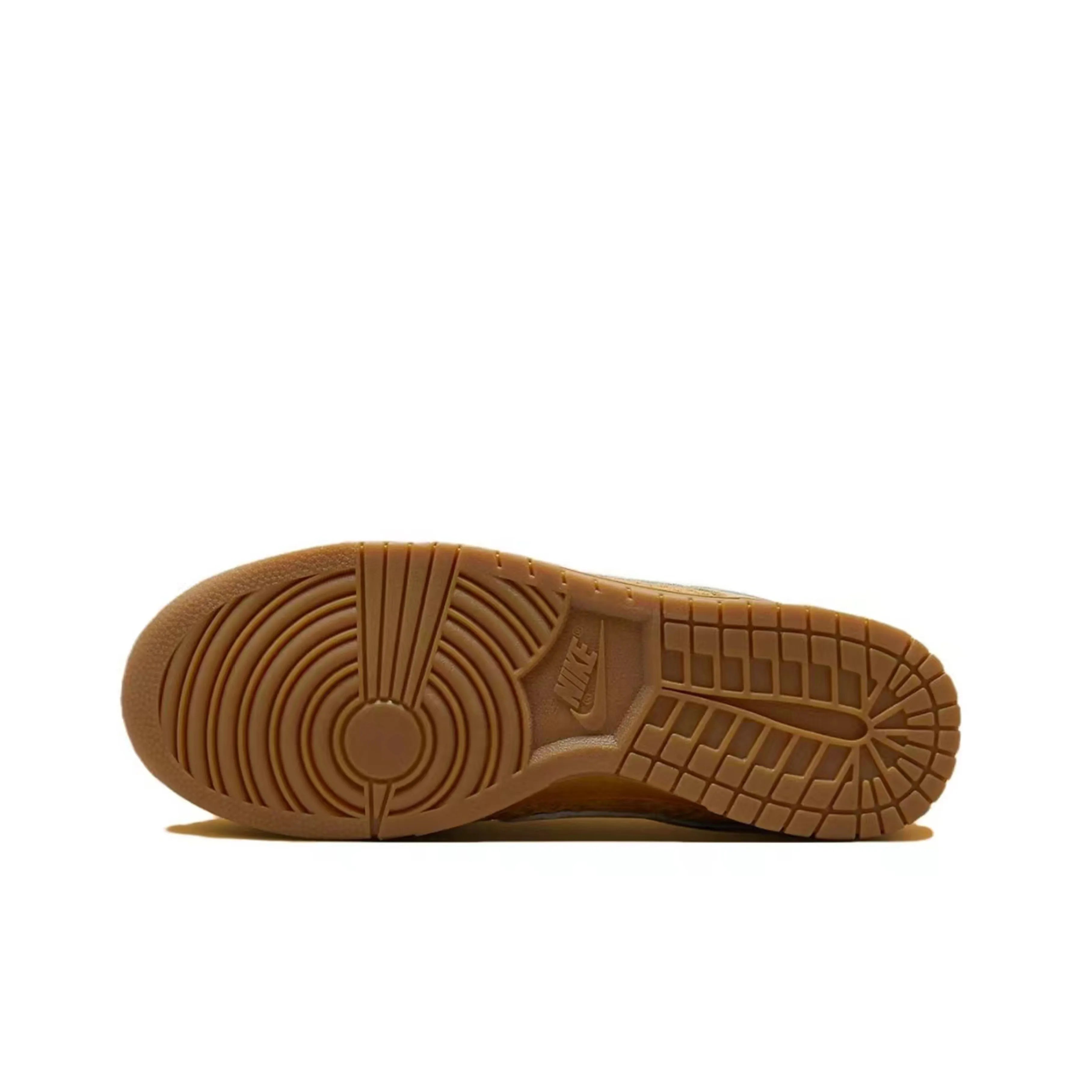 [Custom Milk Waffles] Dunk Low Skateboarding Shoes Unisex Brown/White