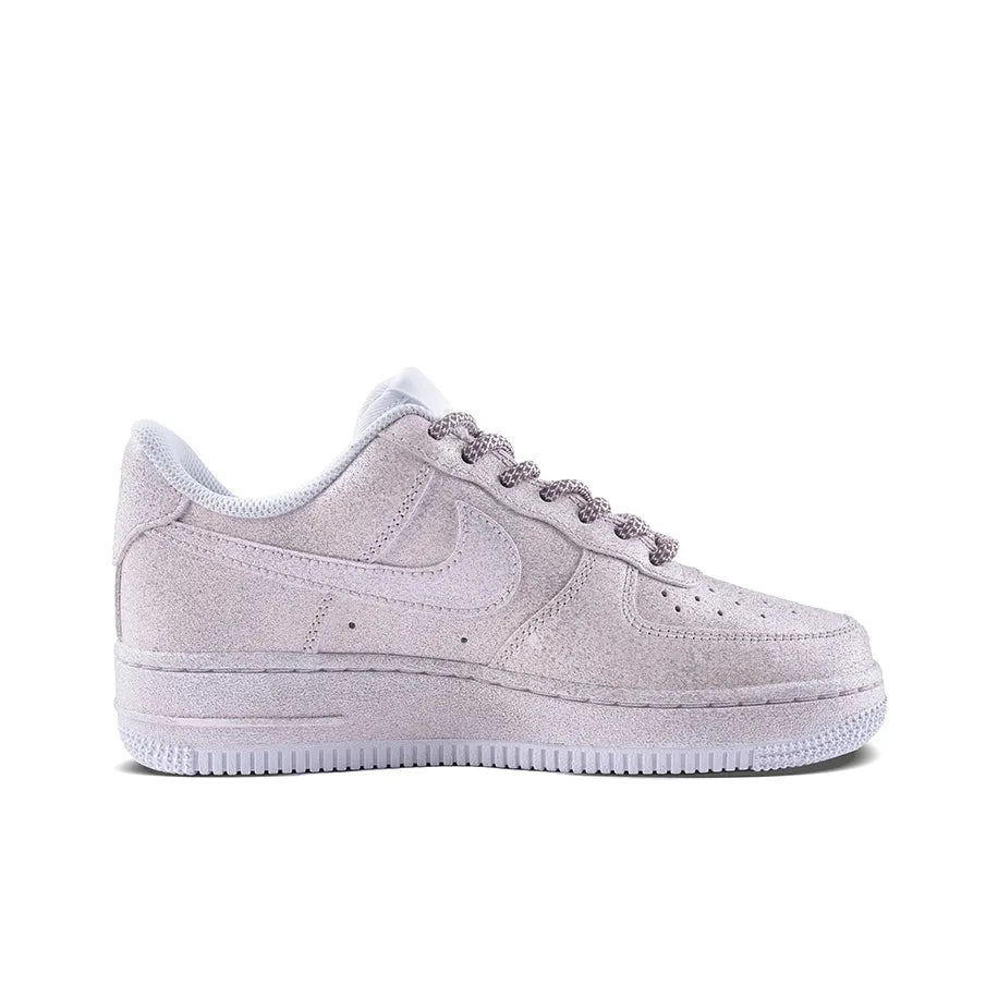 [Customized Aurora Dance, Full Stars] Air Force 1 Low-top Shoes Unisex White/Blue/Pink With Diamond Decoration
