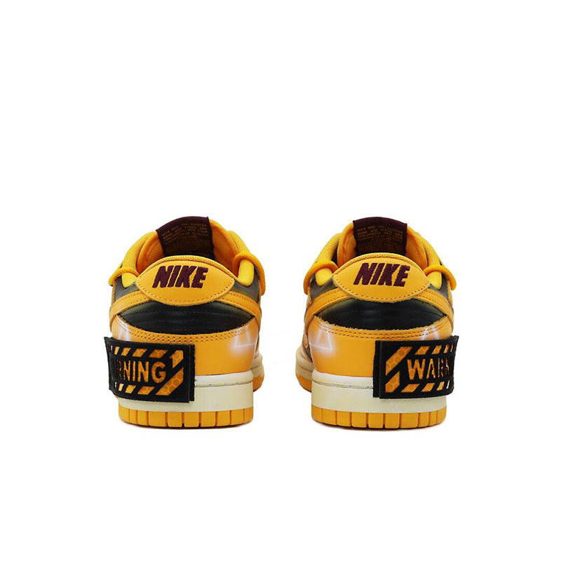 [Custom Yellow Warning] Dunk Low Skateboard Shoes Unisex Yellow