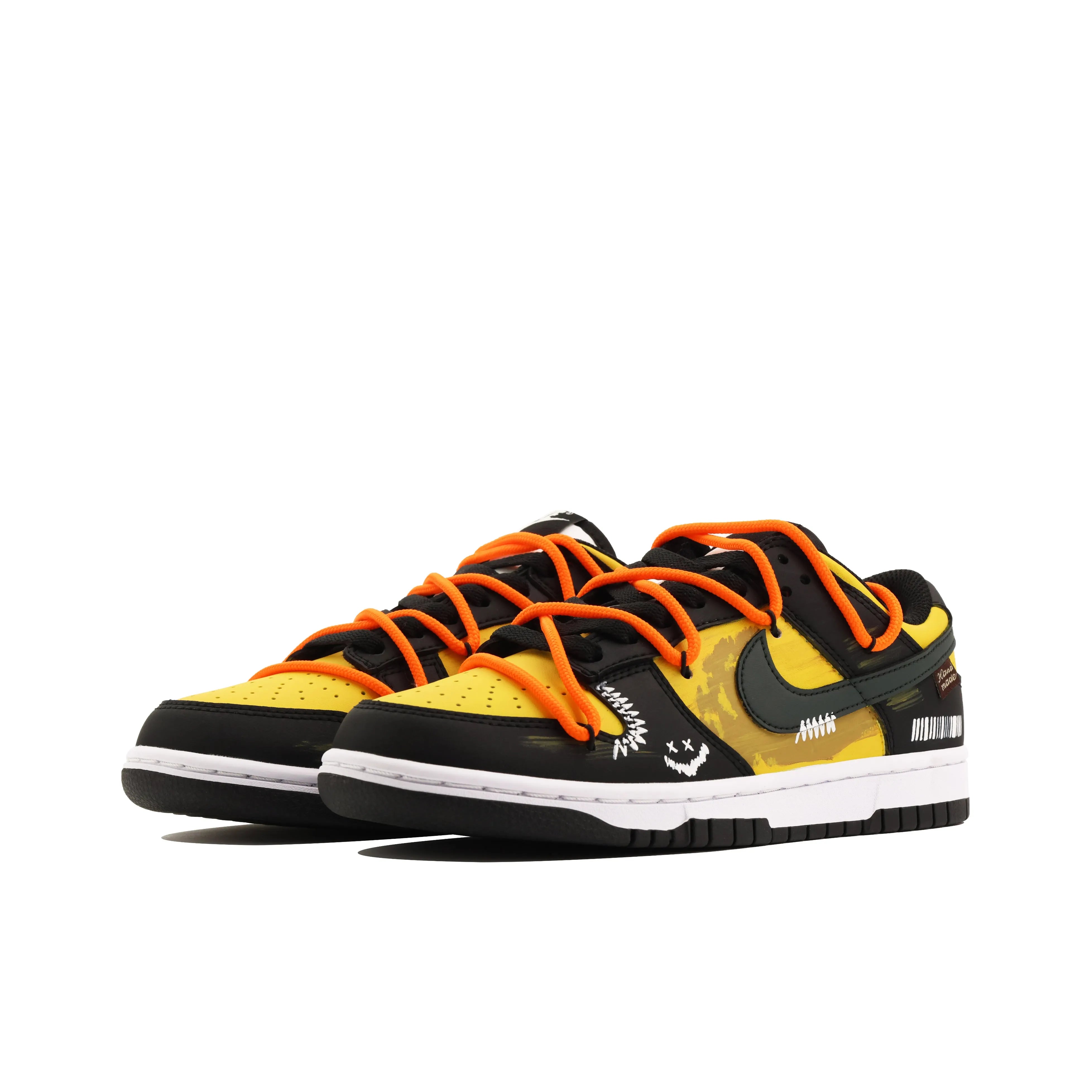[Custom Cool Walker] Dunk Skateboarding Shoes Unisex Low-top Black/Yellow