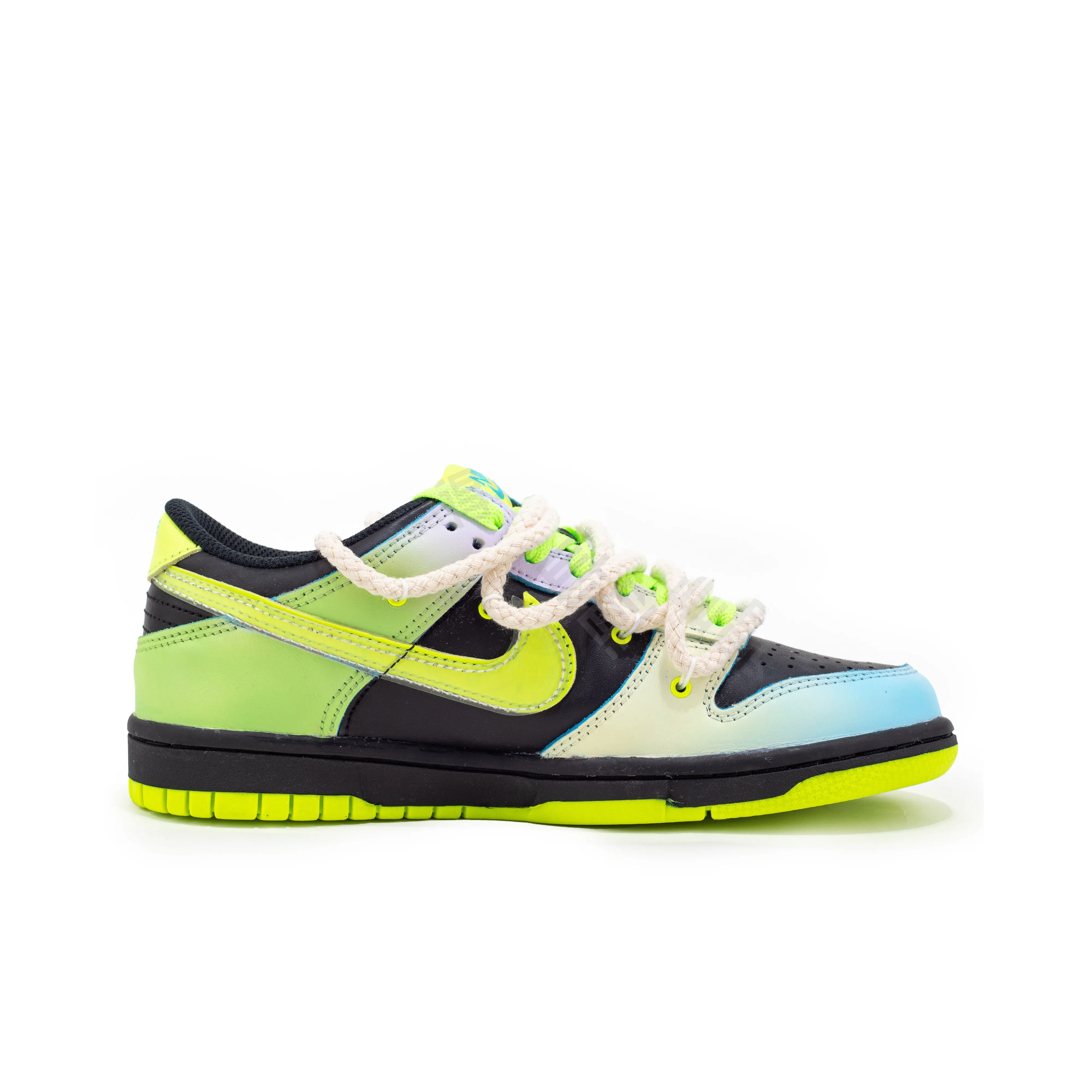[Custom The Powerpuff Girls/Buttercup] Dunk Low Skateboard Shoes Green/Faded Color
