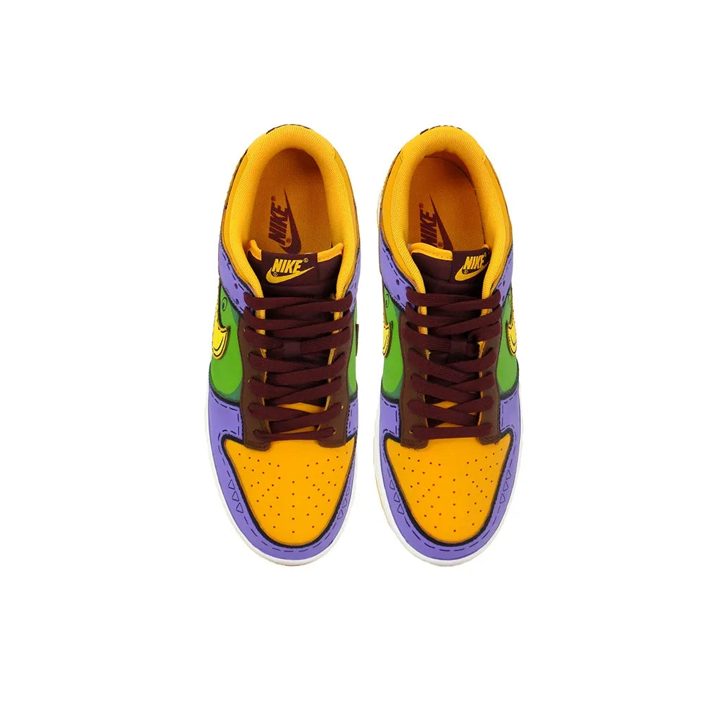 [Custom Radioactive Shark] Dunk Skateboarding Shoes Unisex Yellow/Purple/Green