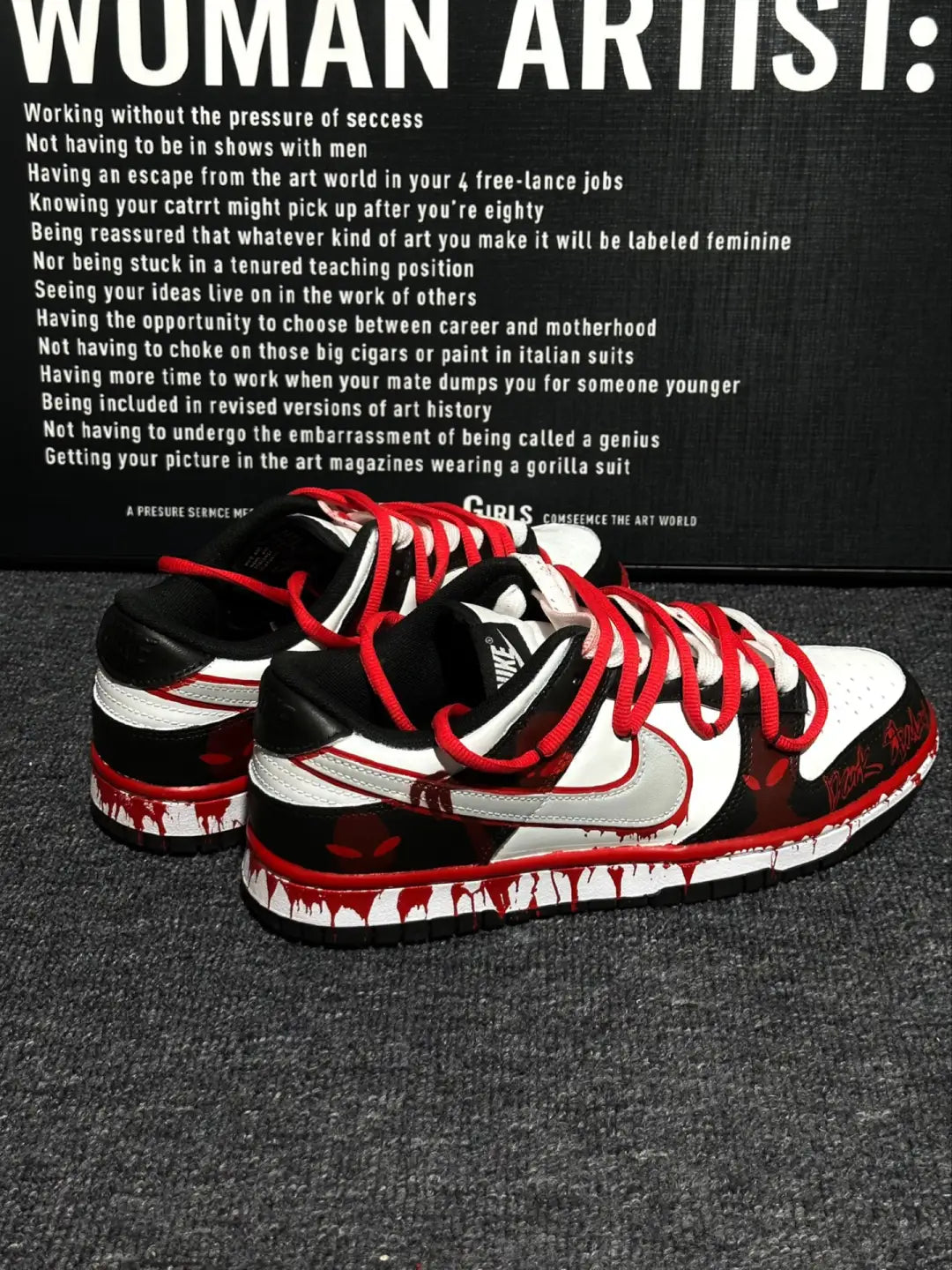 [Custom Male Shadow cult]  Dunk Skateboarding Shoes Unisex Low-top Silver/White