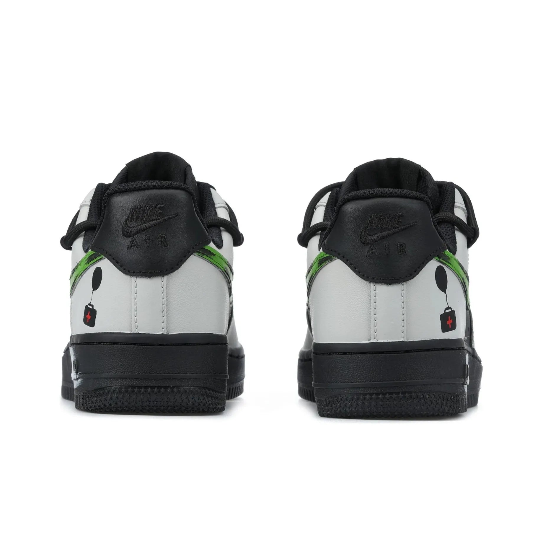 [Custom Love and peace] Air Force 1 Skateboarding Shoes Unisex Gray/Black