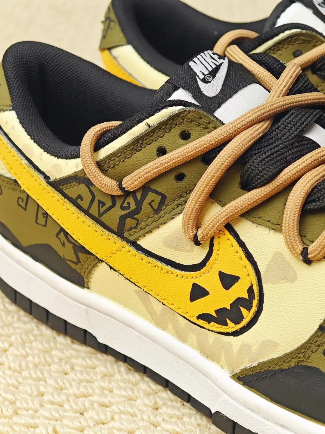 [Custom Mistblack Cat] Dunk Skateboarding Shoes Unisex Low-top Green