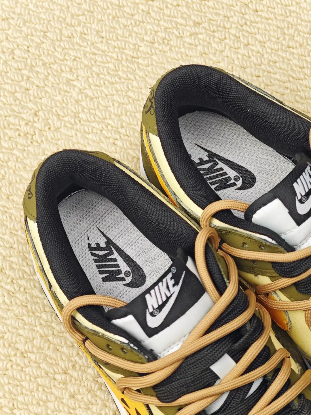 [Custom Mistblack Cat] Dunk Skateboarding Shoes Unisex Low-top Green