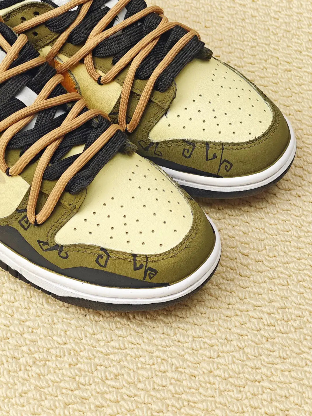 [Custom Mistblack Cat] Dunk Skateboarding Shoes Unisex Low-top Green