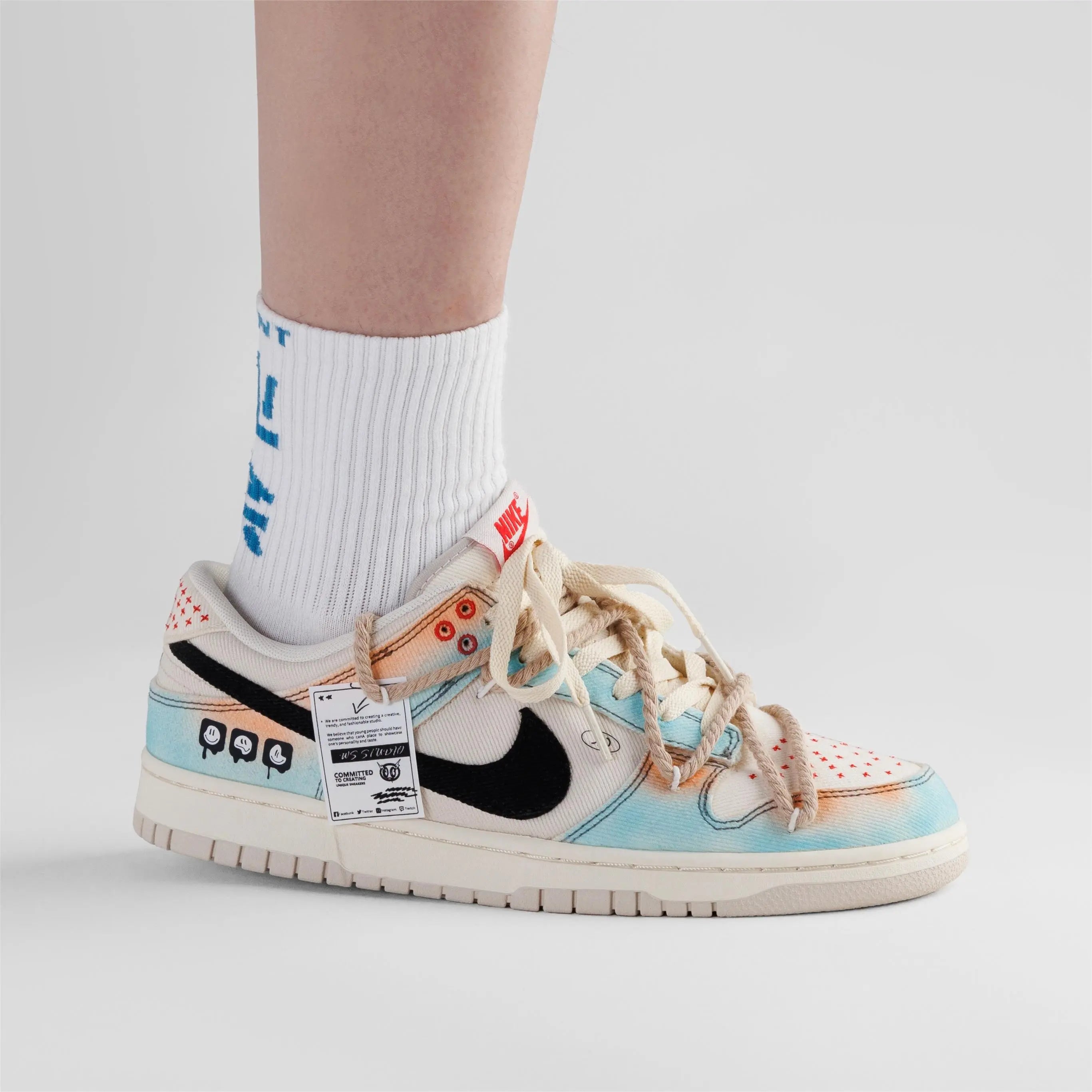 [Custom Sky City] Dunk Skateboarding Shoes Unisex Denim Style