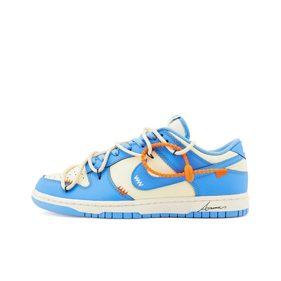 [Custom Blue-orange Alert] Dunk Skateboarding Shoes Unisex