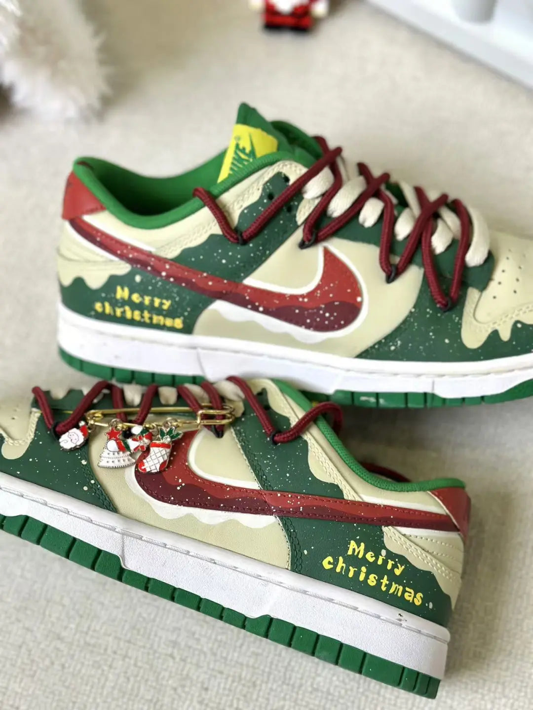 [Custom Christmas Dream Tour] Dunk Skateboarding Shoes Unisex Low-top