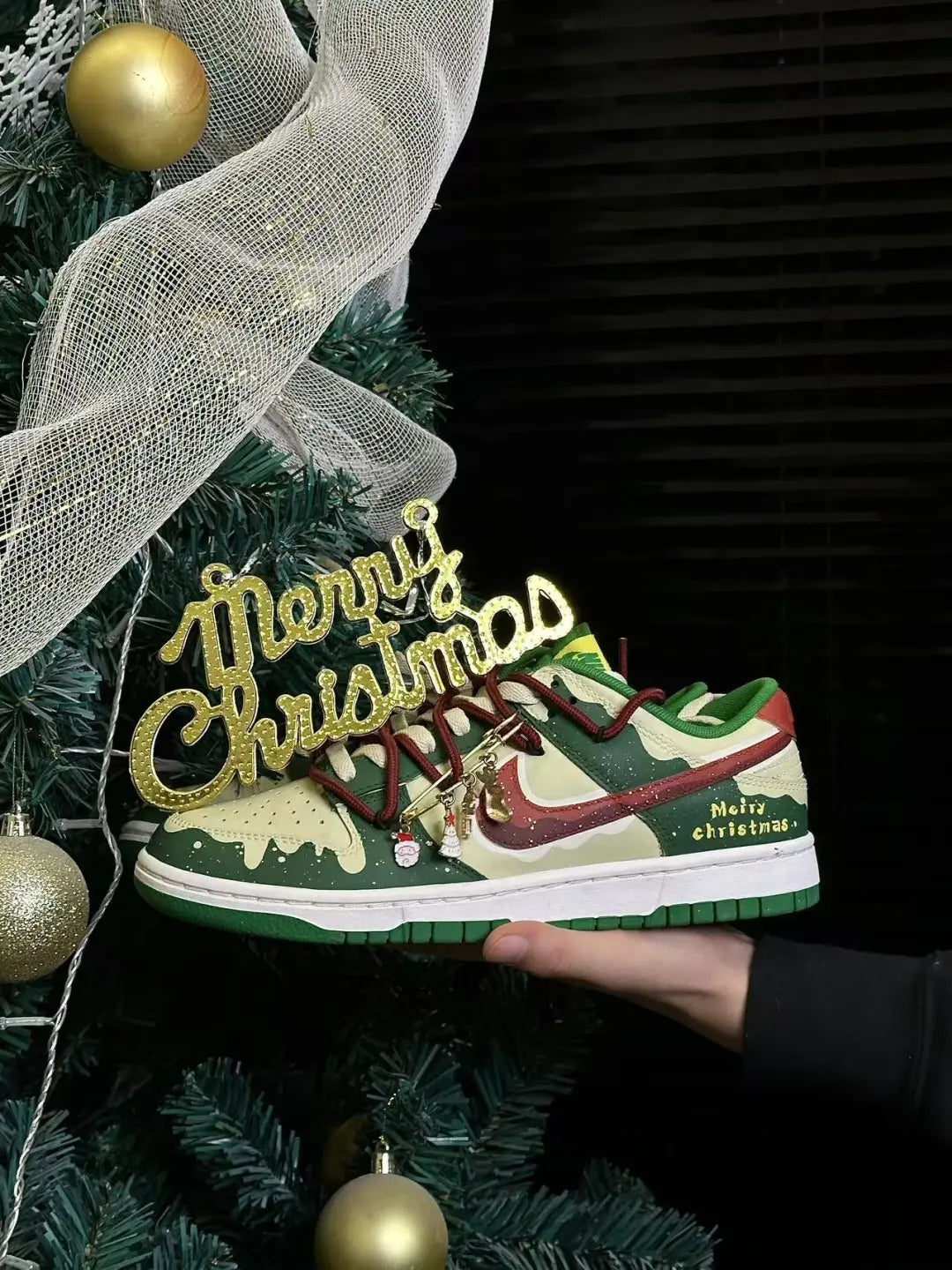 [Custom Christmas Dream Tour] Dunk Skateboarding Shoes Unisex Low-top