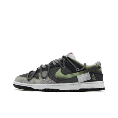 [Custom Moon] Dunk Skateboarding Shoes Unisex Gray/Green