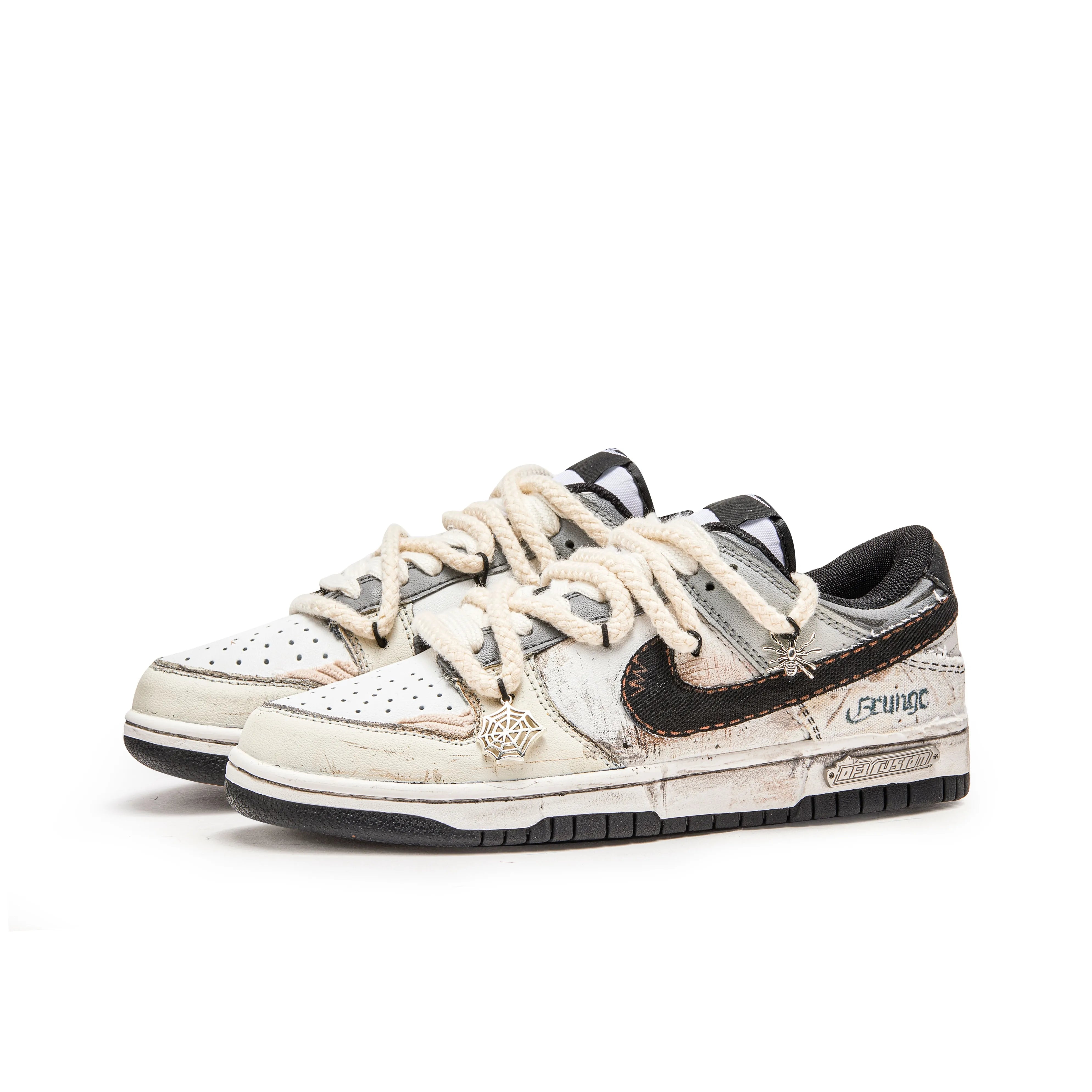 [Custom Rashomon] Dunk Low Skateboard Shoes Unisex Beige