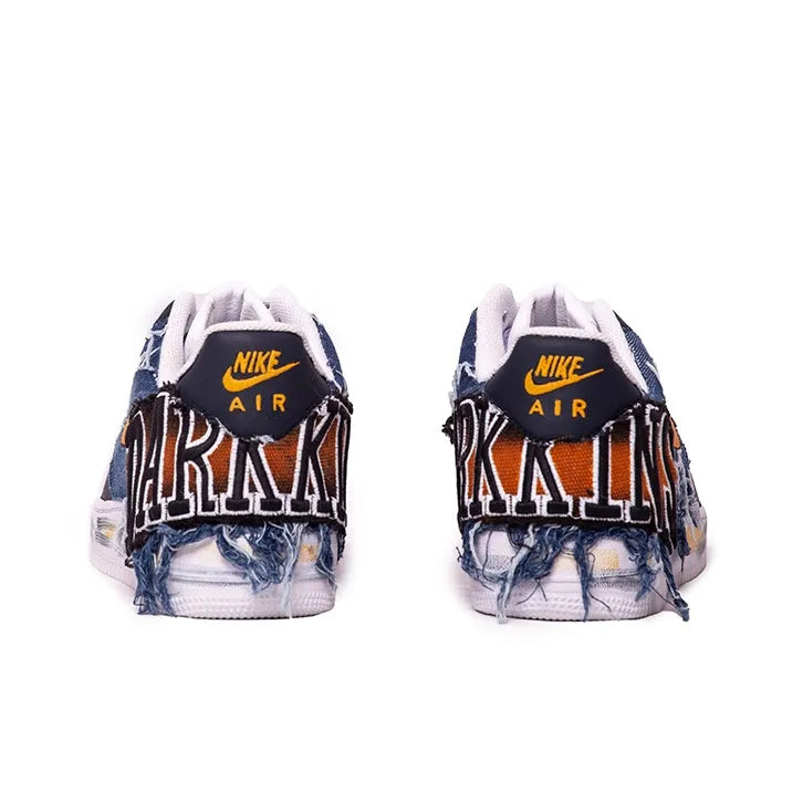 [Custom Darkkins] Air Force 1 Skateboarding Shoes Unisex Denim Style