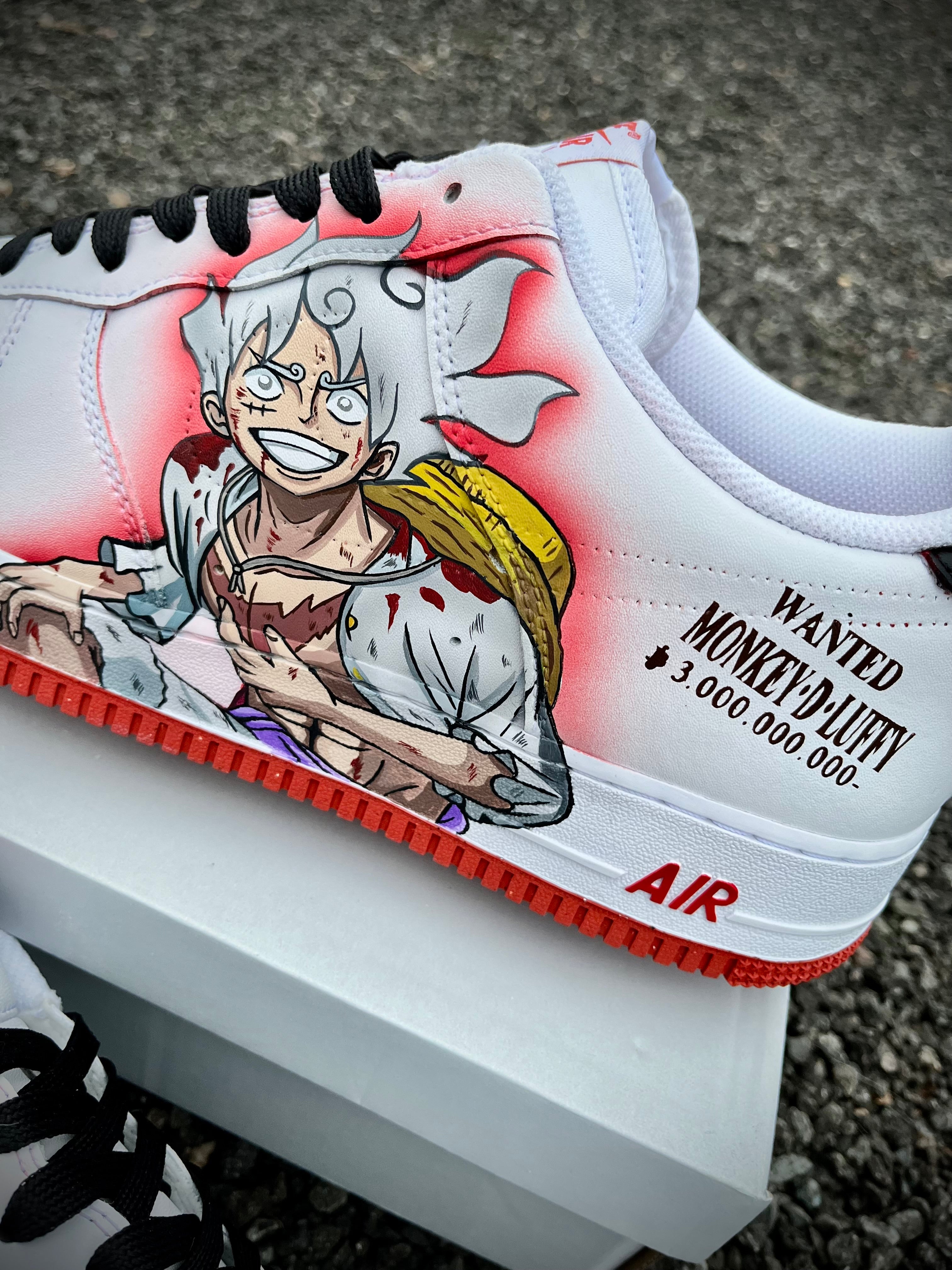 [Custom One piece luffy Gear 5] Air Force 1 Skateboarding Shoes Unisex