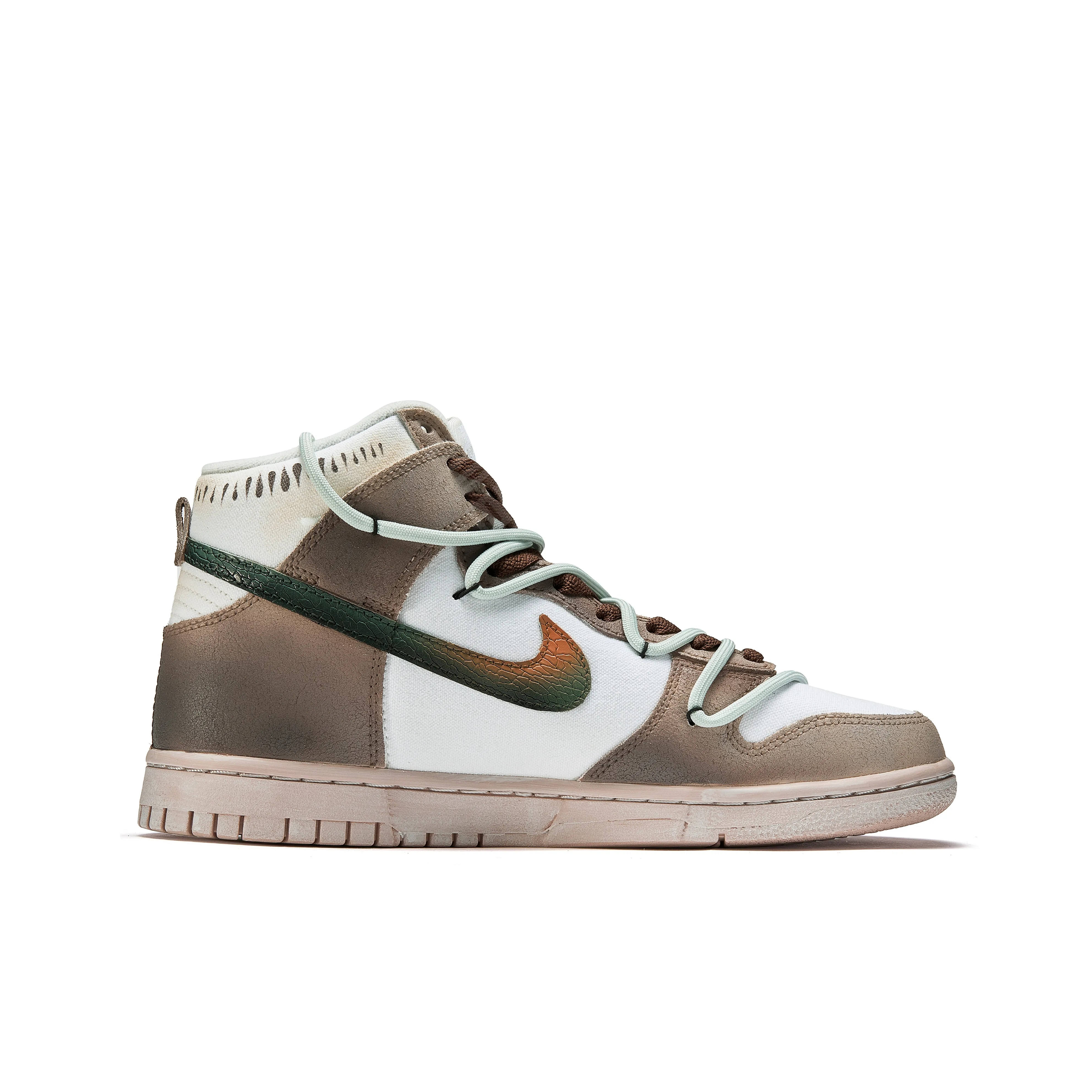 [Custom Baseball League] Dunk High-top Skateboarding Shoes Unisex Brown