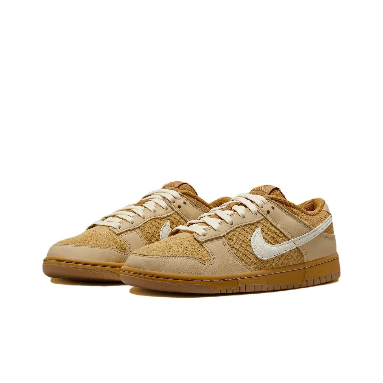 [Custom Waffles - Wheat] Dunk Low Skateboarding Shoes Unisex Brown
